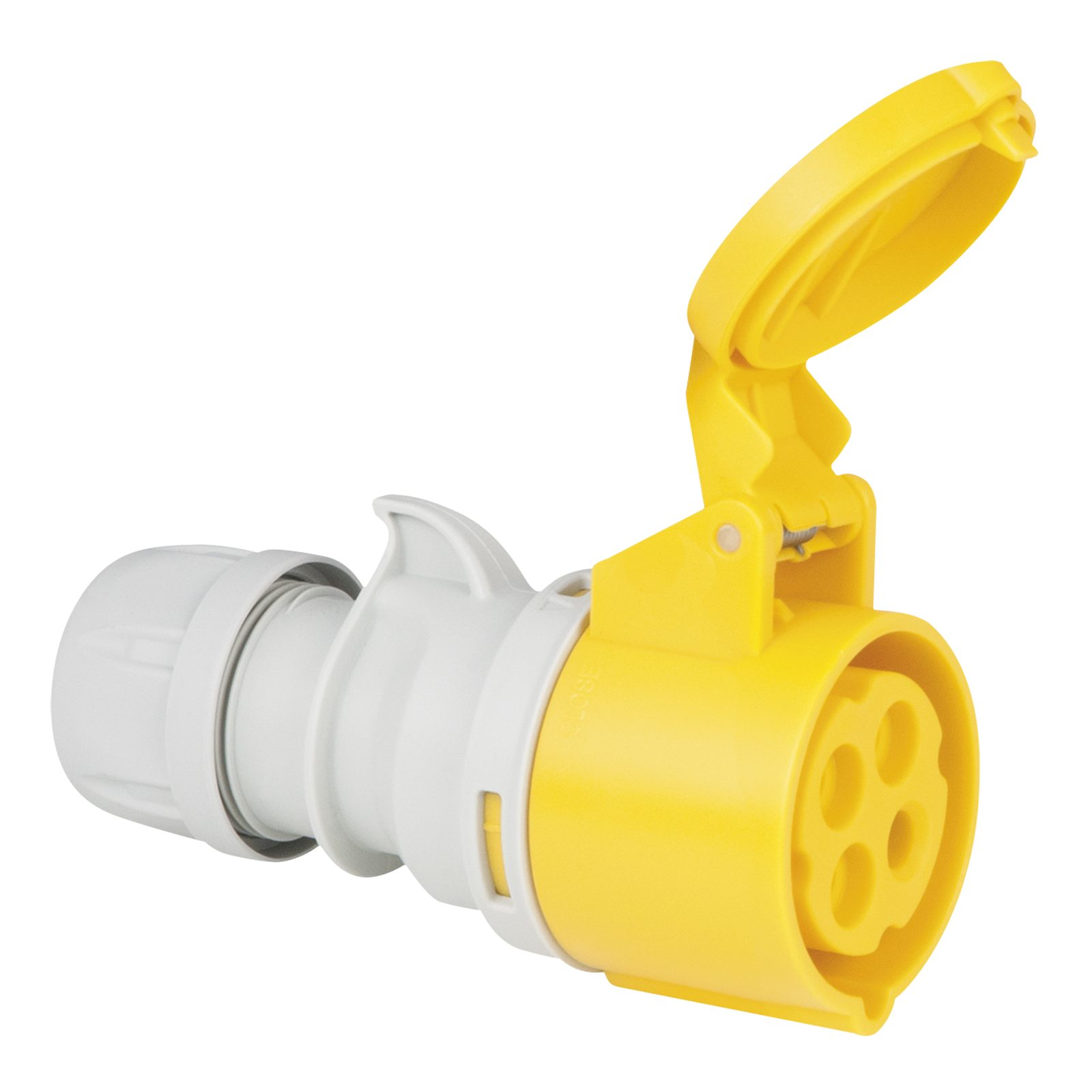 CEE 16A/110V 4P Female Plug Yellow - PCE 91312