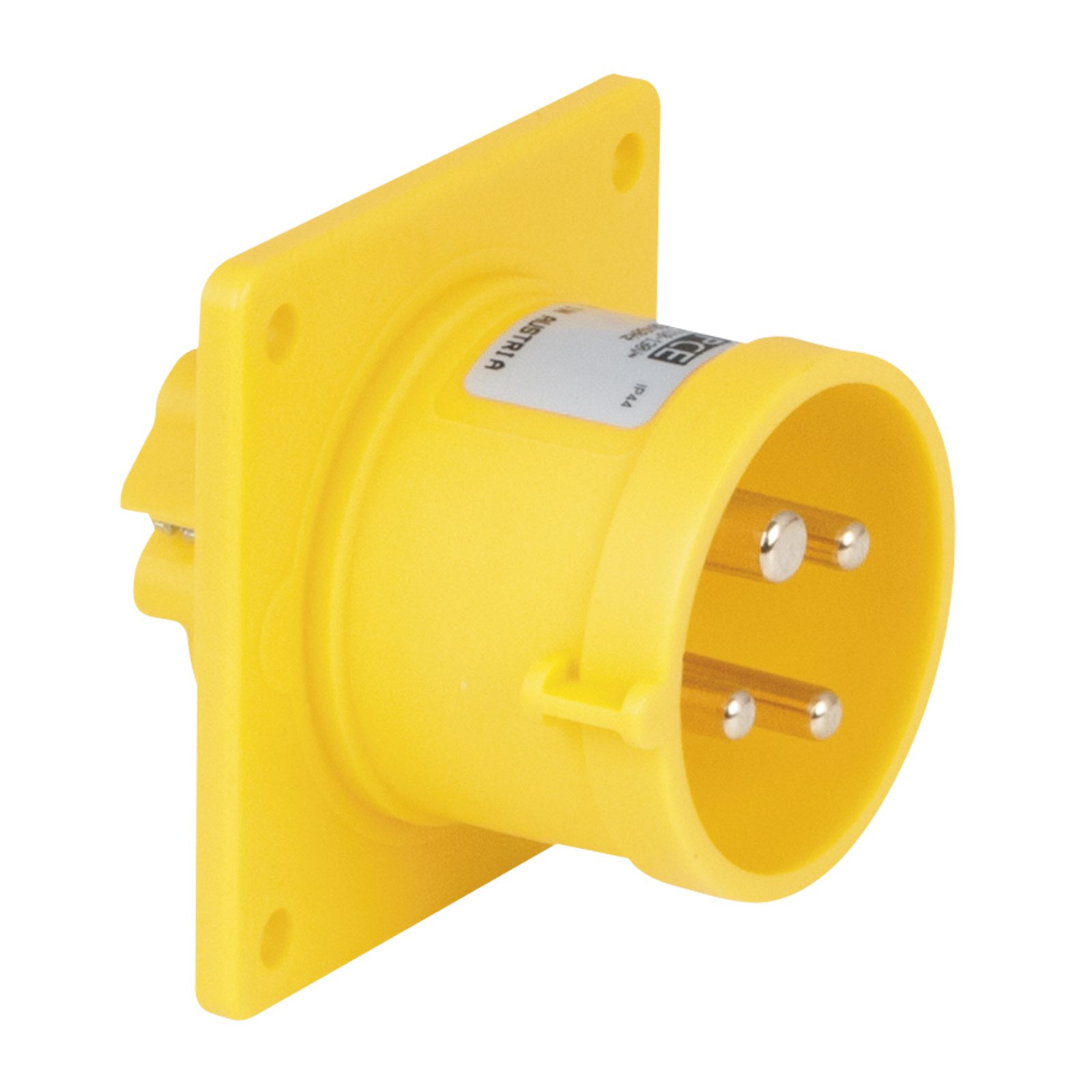CEE 16A/110V 4P Male Socket Yellow - PCE 91313