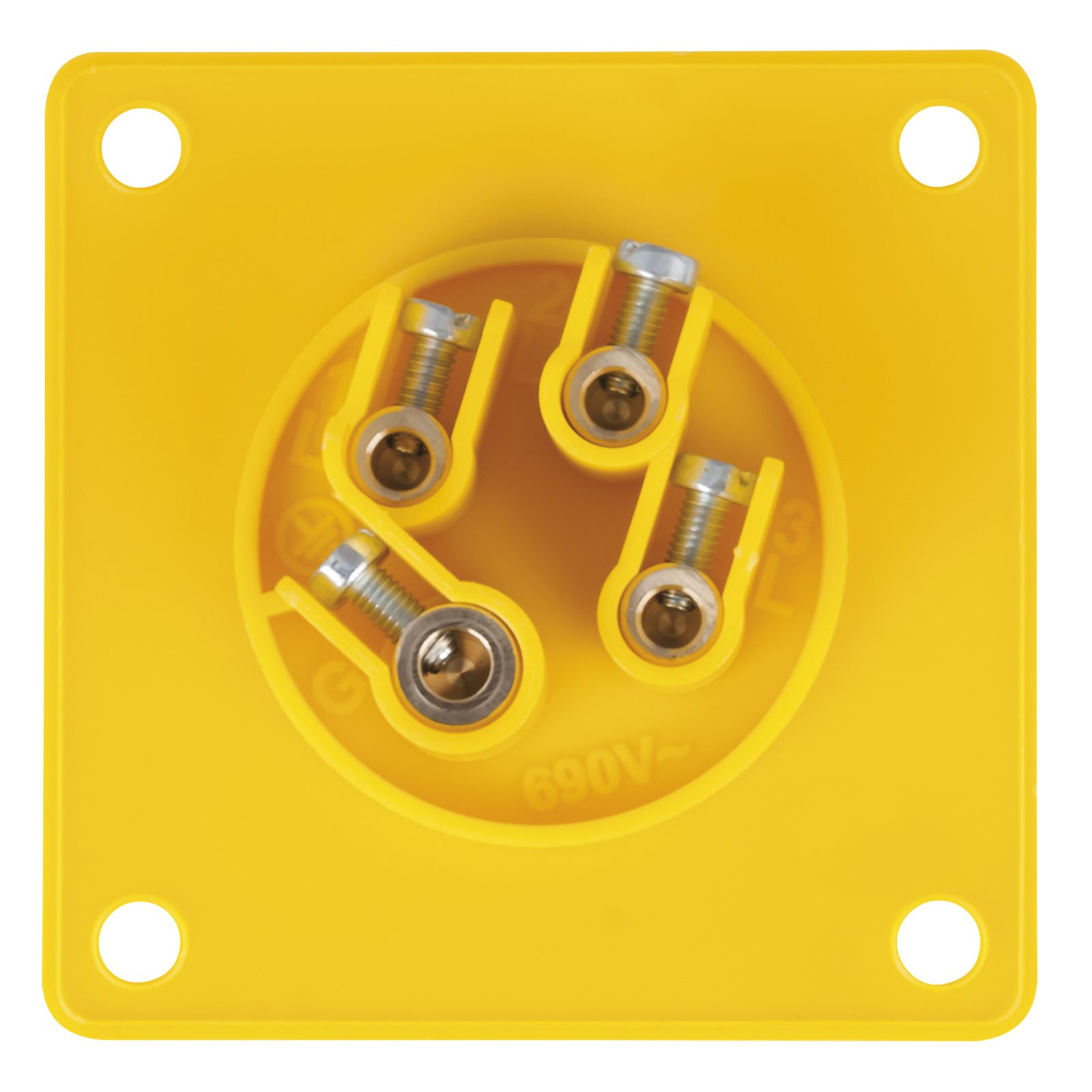 CEE 16A/110V 4P Male Socket Yellow - PCE 91313