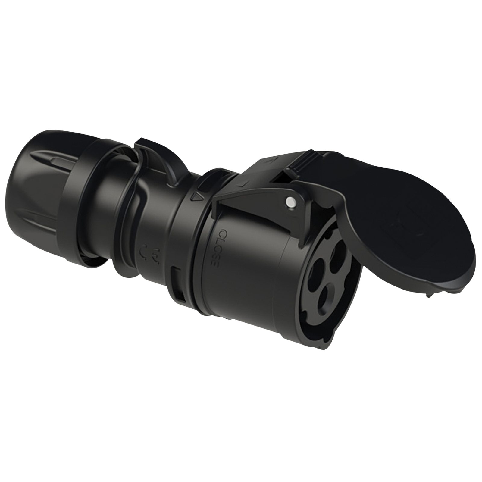 CEE 32A/240V 3P Female Plug Black SHARK series - PCE 91318