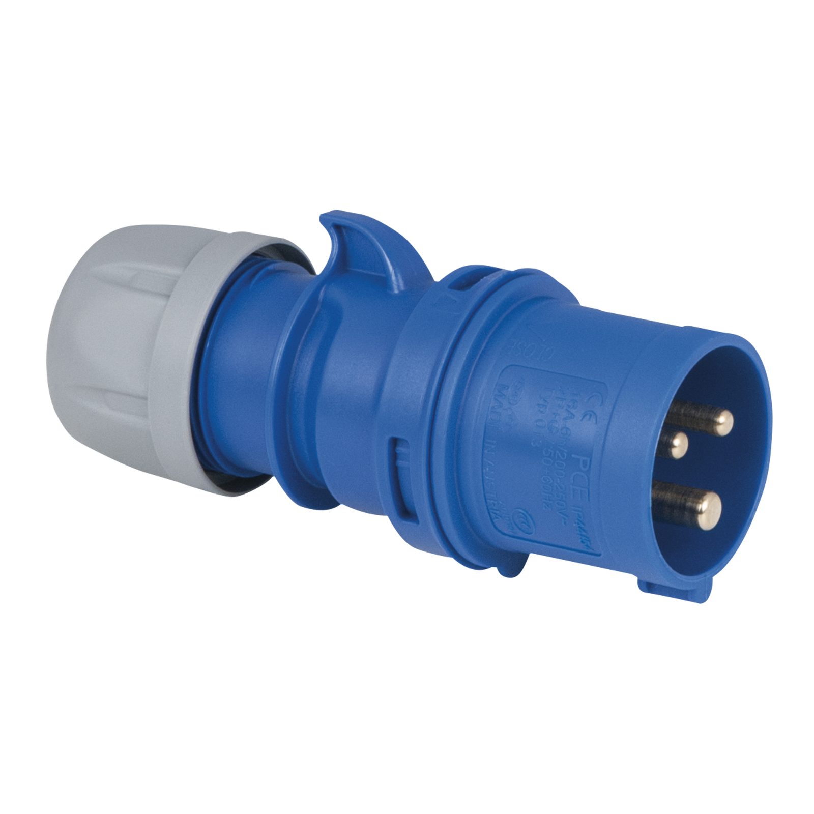CEE 16A/240V 3P Male Plug Blue - PCE 91319