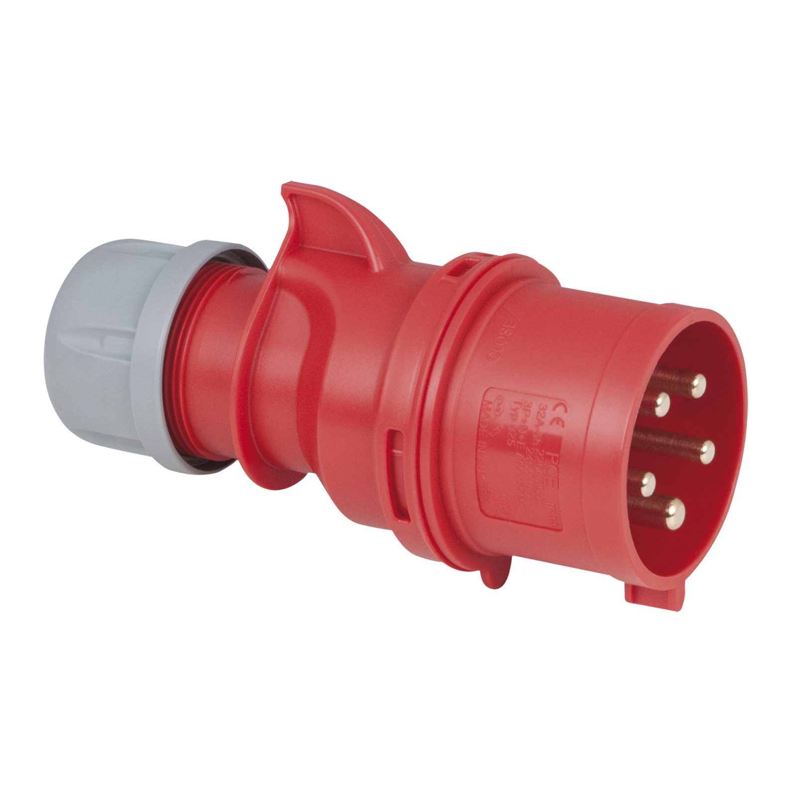 Spina CEE maschio 32A 400V 5P rossa, connessione a vite - PCE 913221