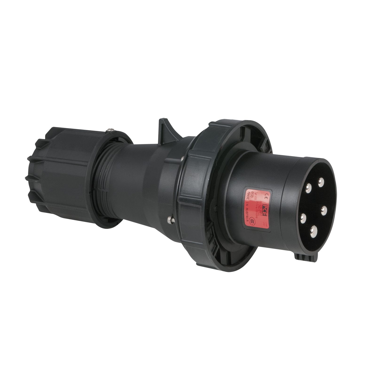 Spina CEE maschio 125A/400V 5P IP67 nero - PCE 91324
