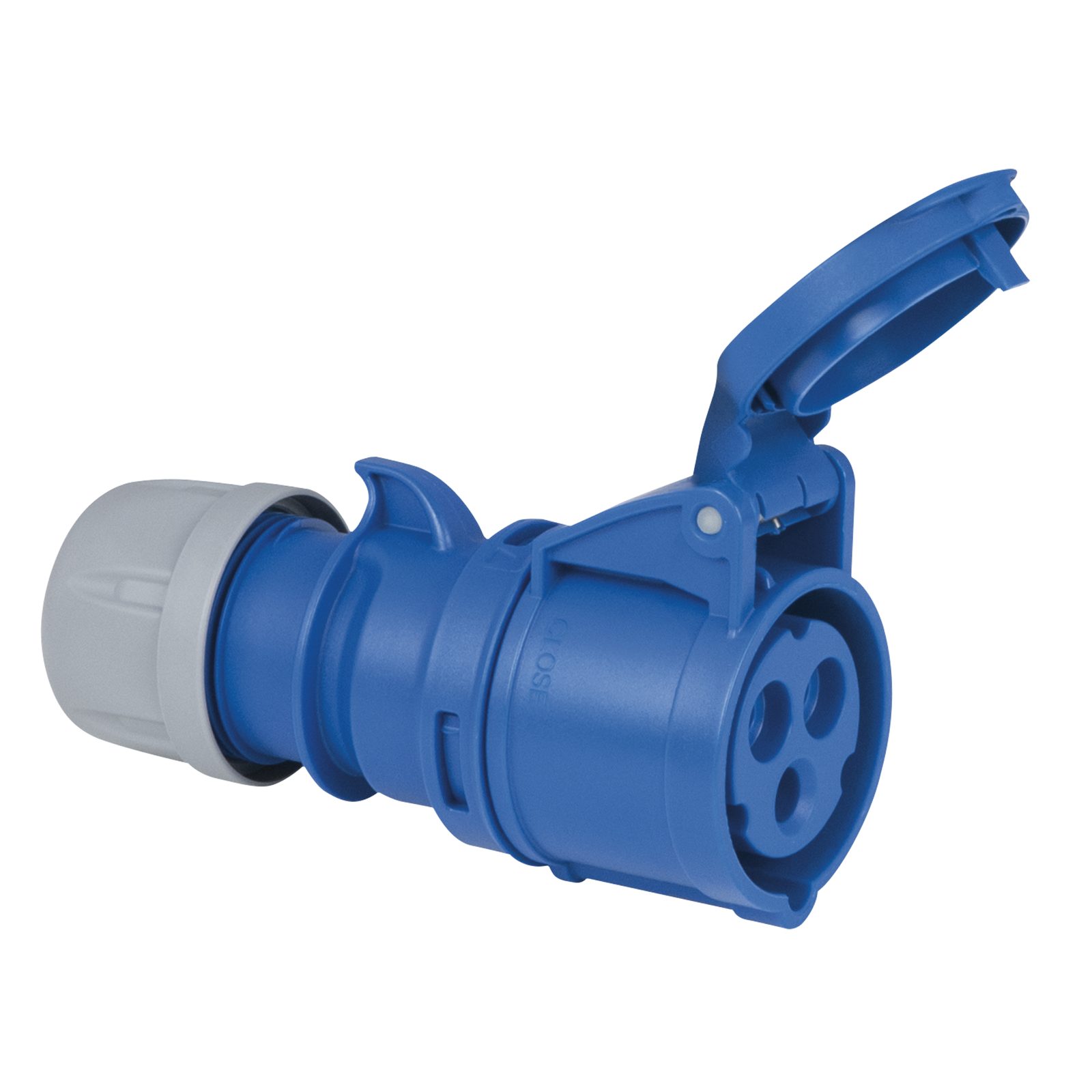 Spina CEE femmina 16A/240V 3P IP44 blu morsetti a vite - PCE 91329