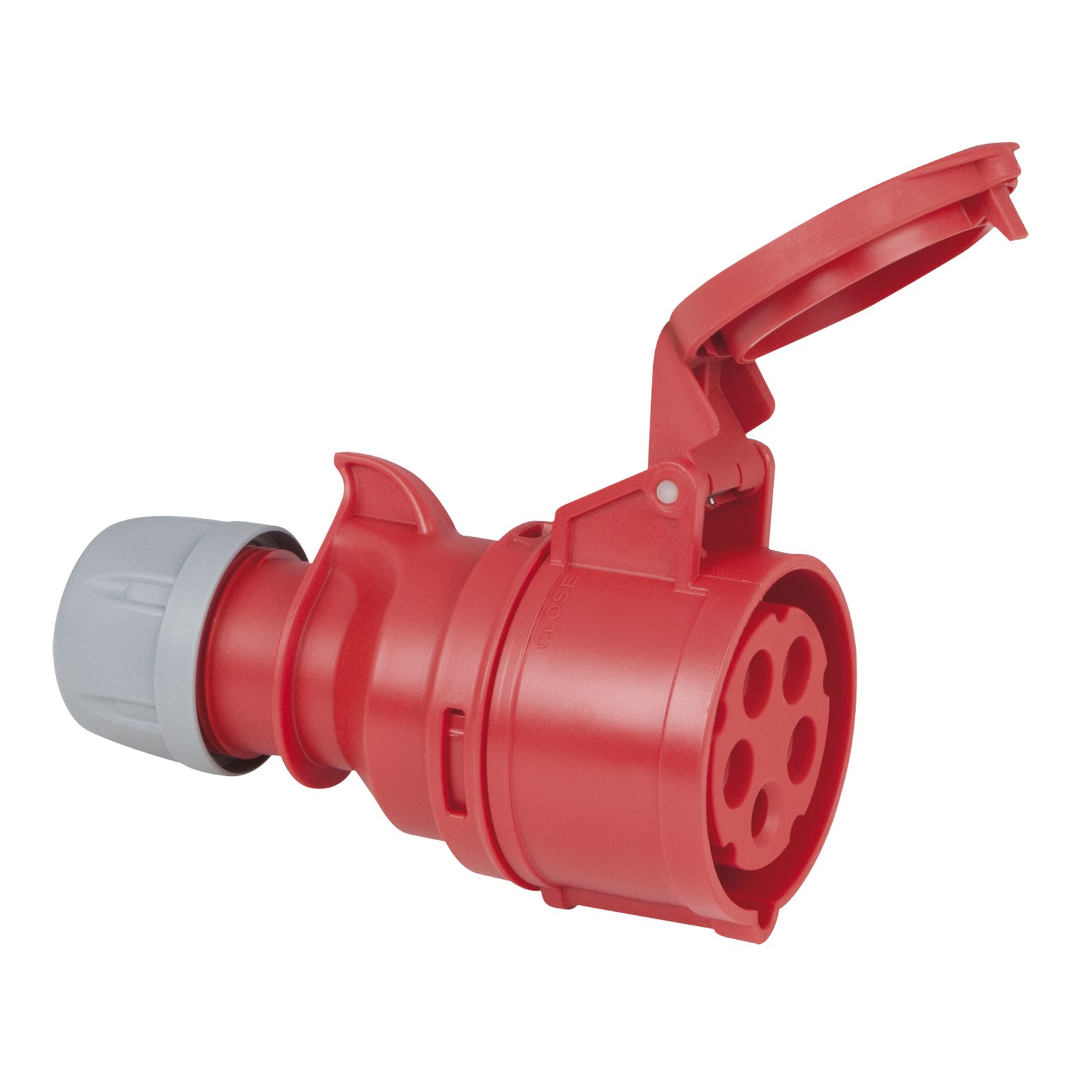 Spina CEE femmina 16A/400V 5P IP44 rossa morsetti a vite - PCE 913311
