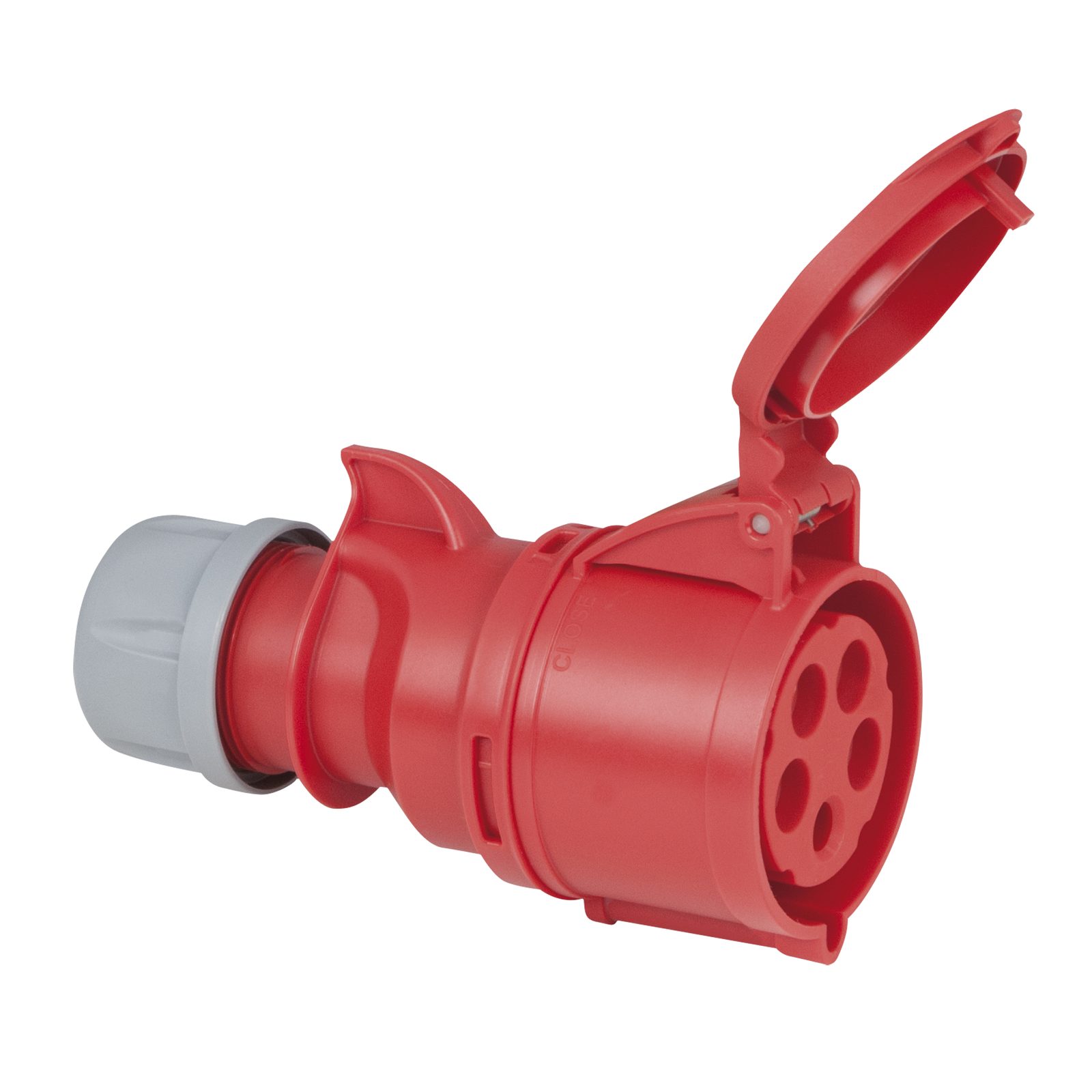Spina CEE 32A 400V 5P femmina rossa morsetti a vite - PCE 913321
