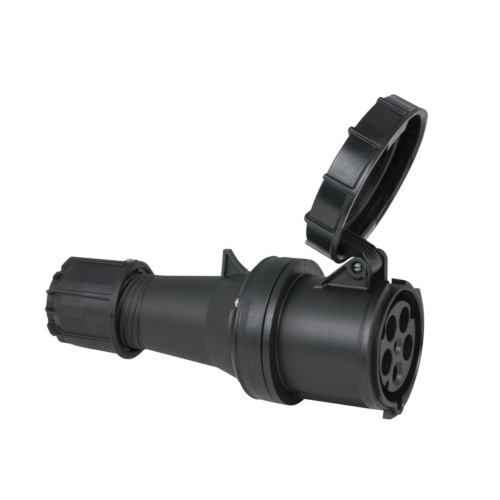 Spina CEE 63A 400V 5P femmina nera IP67 morsetti a vite - PCE 91333