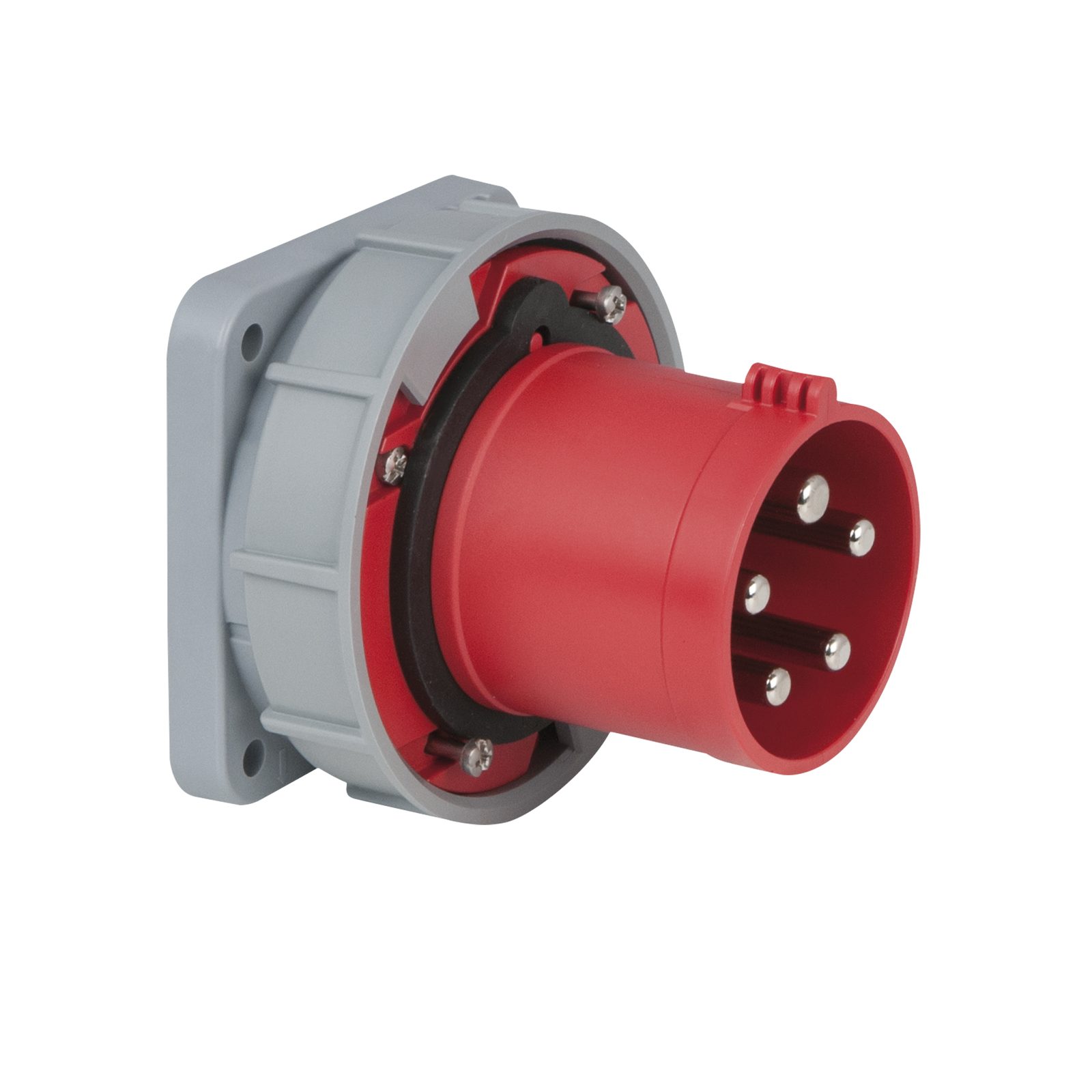 Presa CEE 63A 400V 5P maschio rosso IP67 morsetti a vite - PCE 913333
