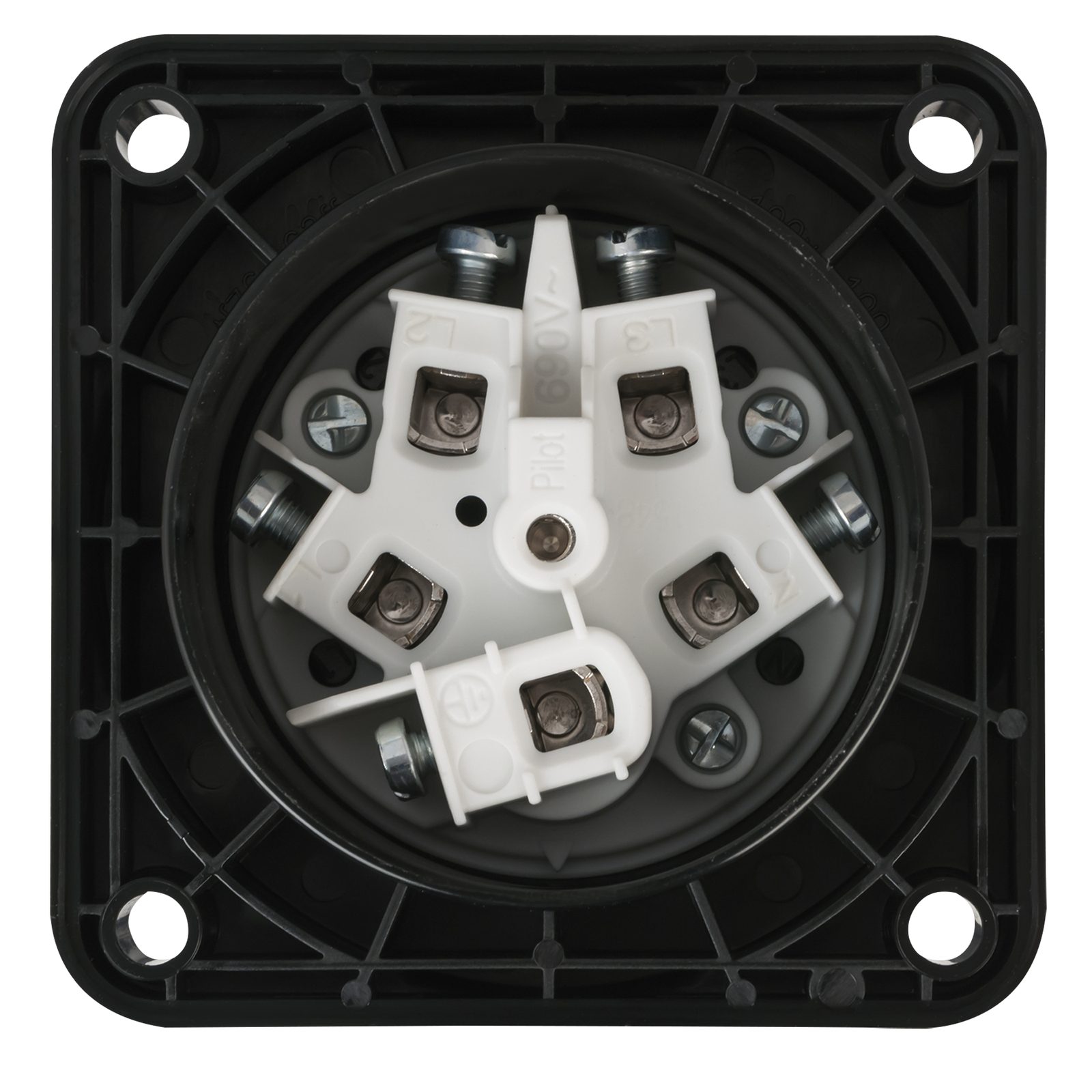 Presa CEE 63A/400V 5P Maschio Nero - PCE 913334