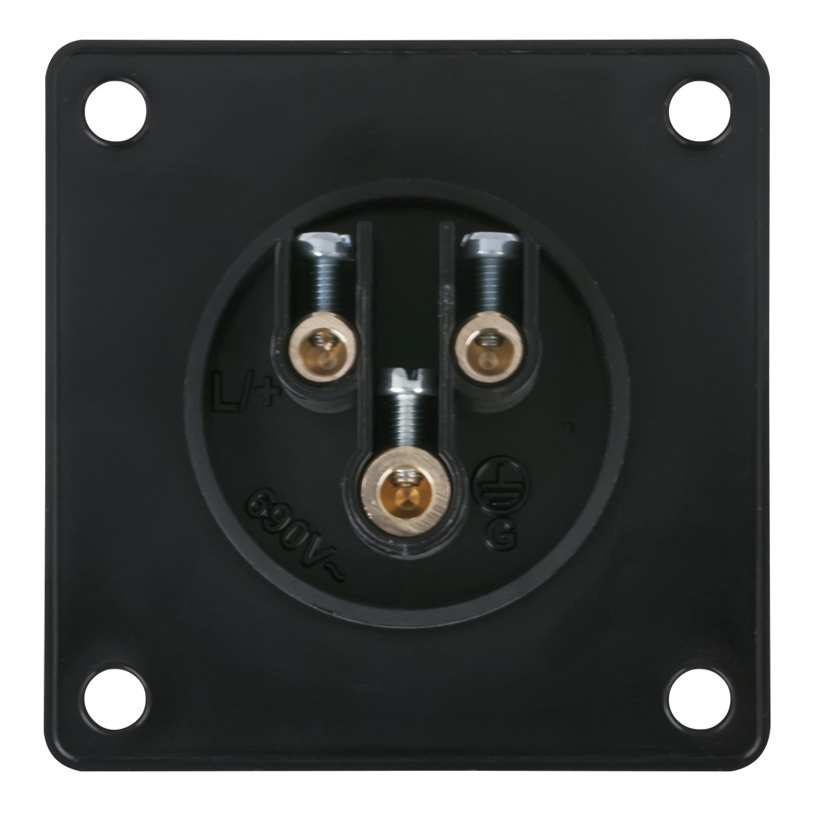 CEE 16A/240V 3P Presa Femmina Nero - PCE 91350