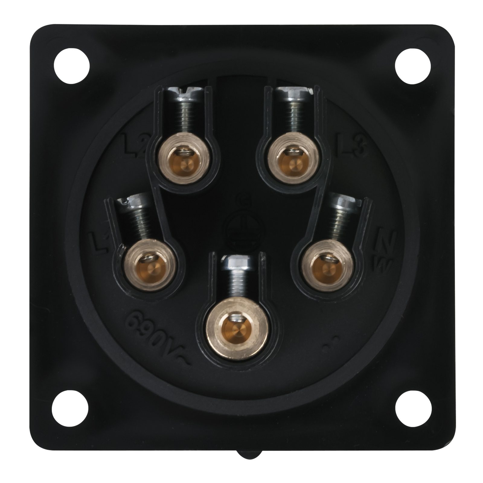 CEE 32A/400V 5P Presa Femmina Nero - PCE 91352