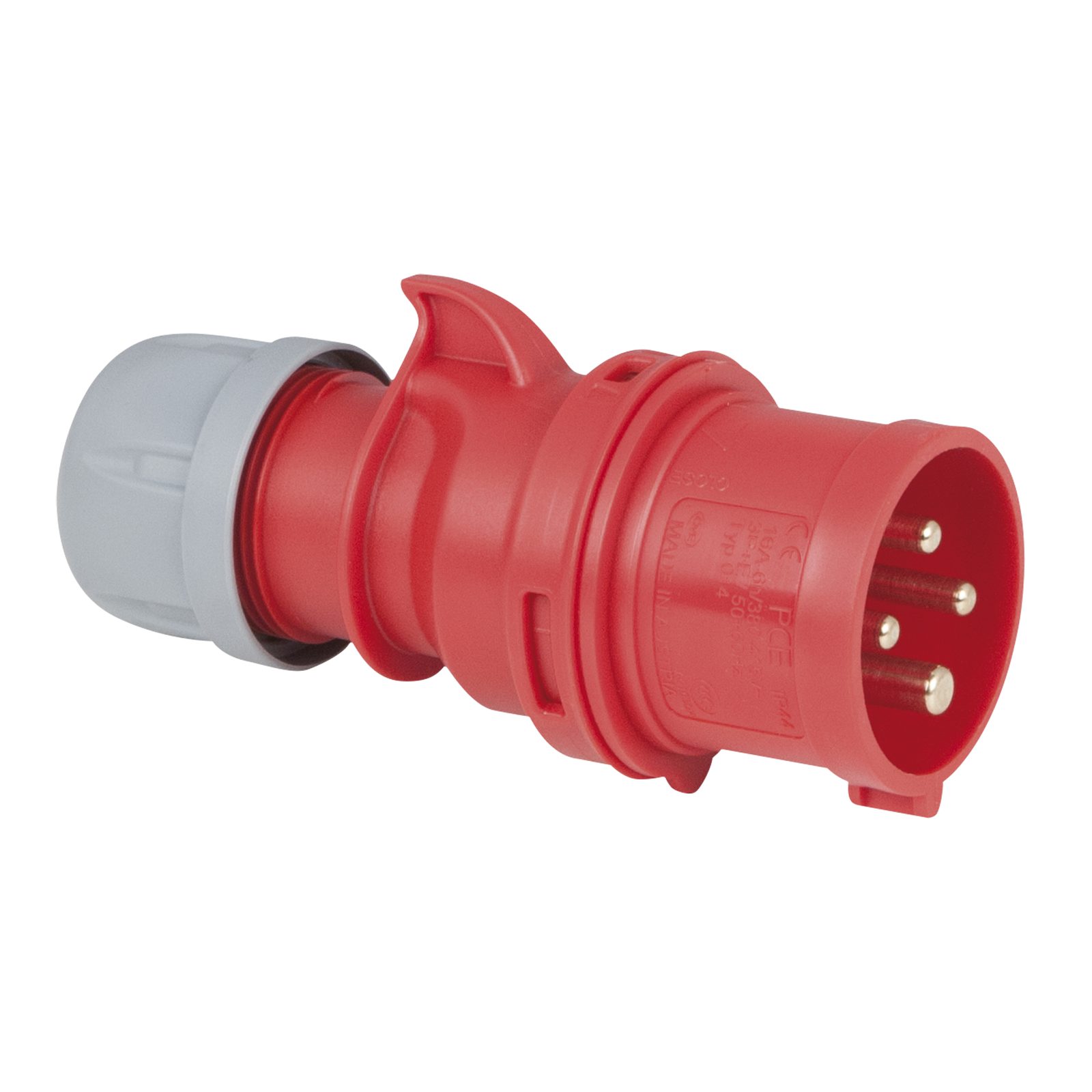 CEE 16A/400V 4P Spina Maschio Rossa - PCE 91362