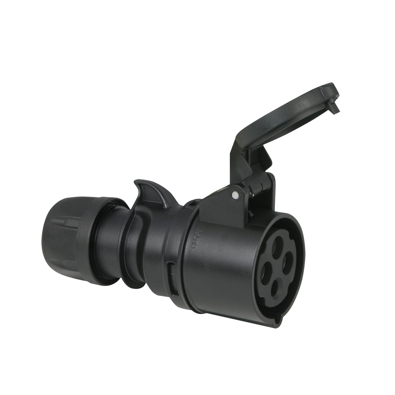 Spina CEE 16 A/400 V 4P Femmina Nera, Morsetti a vite - PCE 91366
