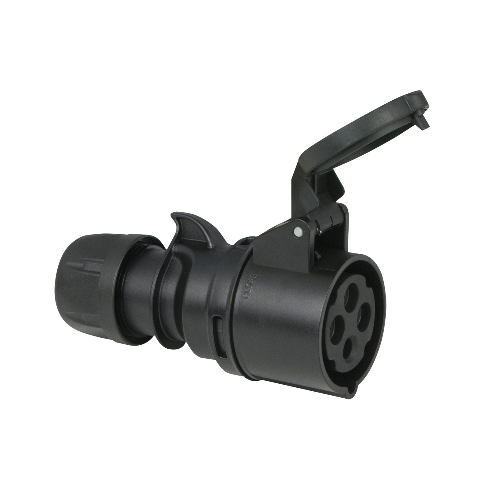 Spina CEE 16 A/400 V 4P Femmina Nera, Morsetti senza vite (Turbo Terminal) - PCE 91367