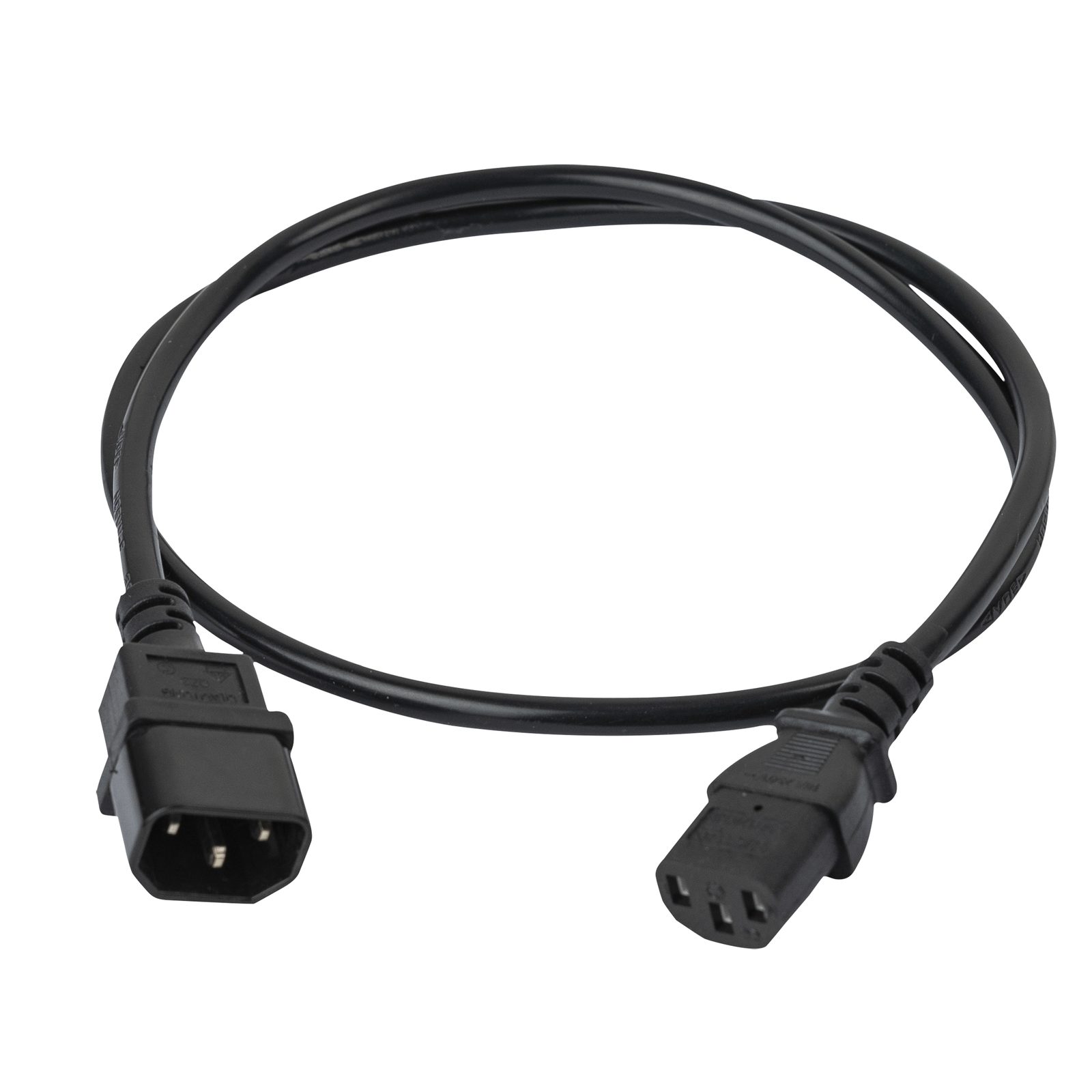 Cavo alimentazione IEC C13 femmina a C14 maschio 3m 3x1mm² nero - DAP 92031