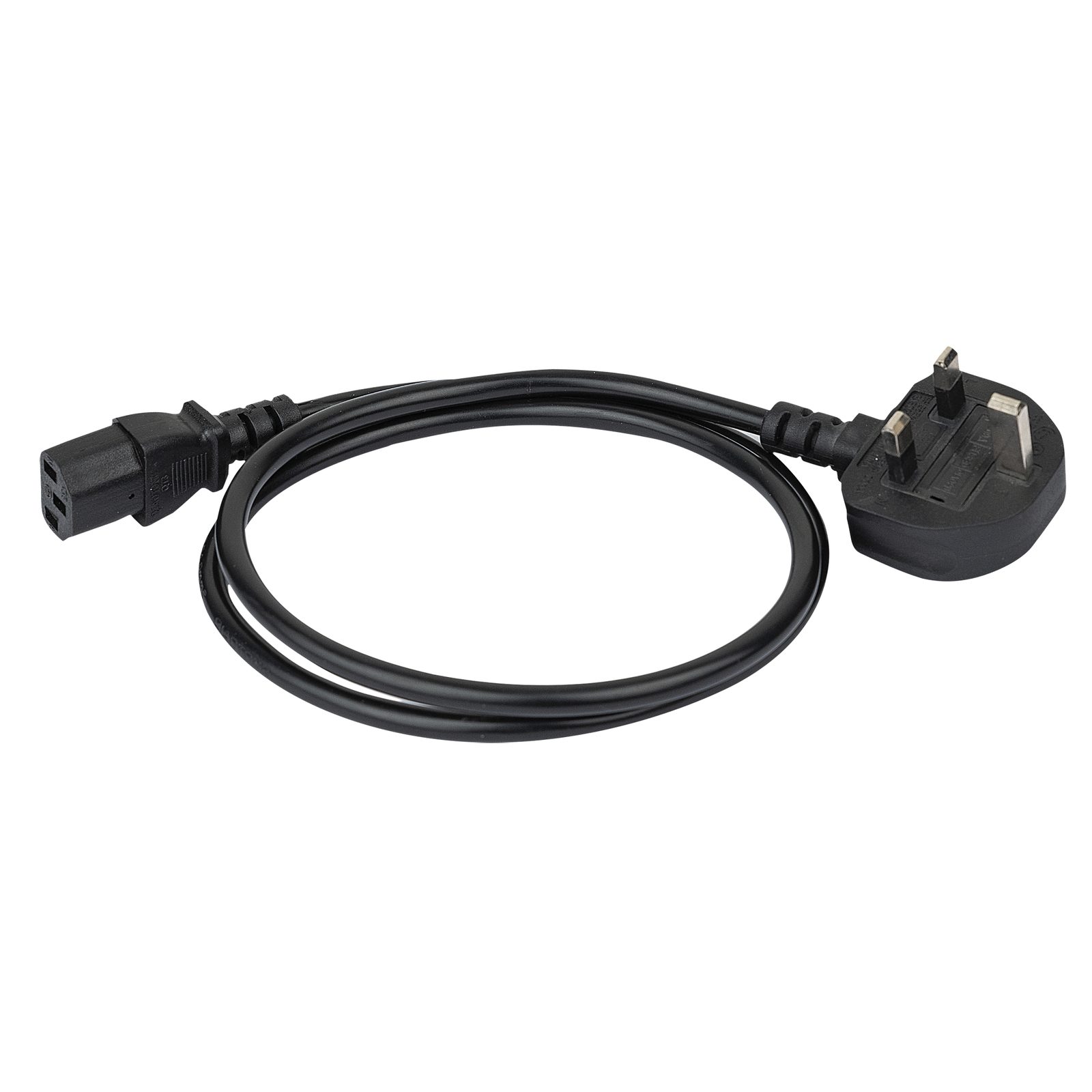 Cavo alimentazione UK plug a IEC C13 femmina 3m 3x1mm² nero - DAP 92041