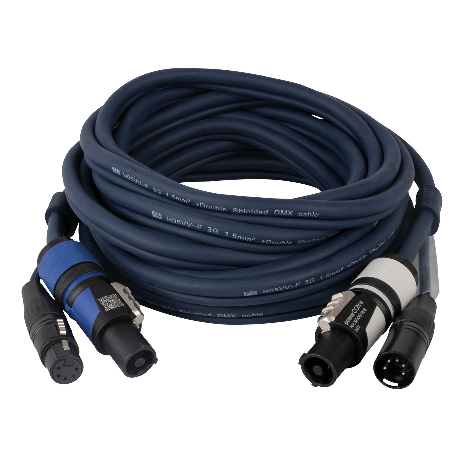 Cavo ibrido powerCON & DMX 5-pin XLR 6m - DAP 93003
