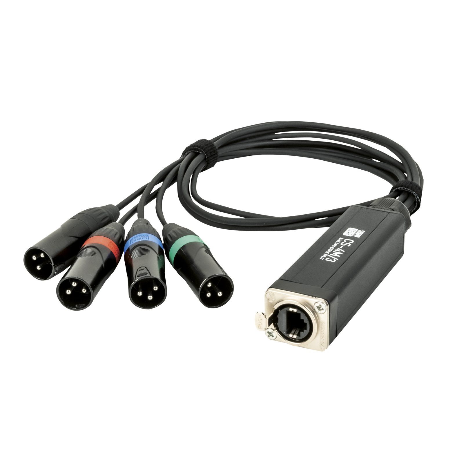 Adattatore DMX shuttle snake 4 canali XLR 3 pin maschio - RJ45 femmina - Showgear CS-4m/3 96000