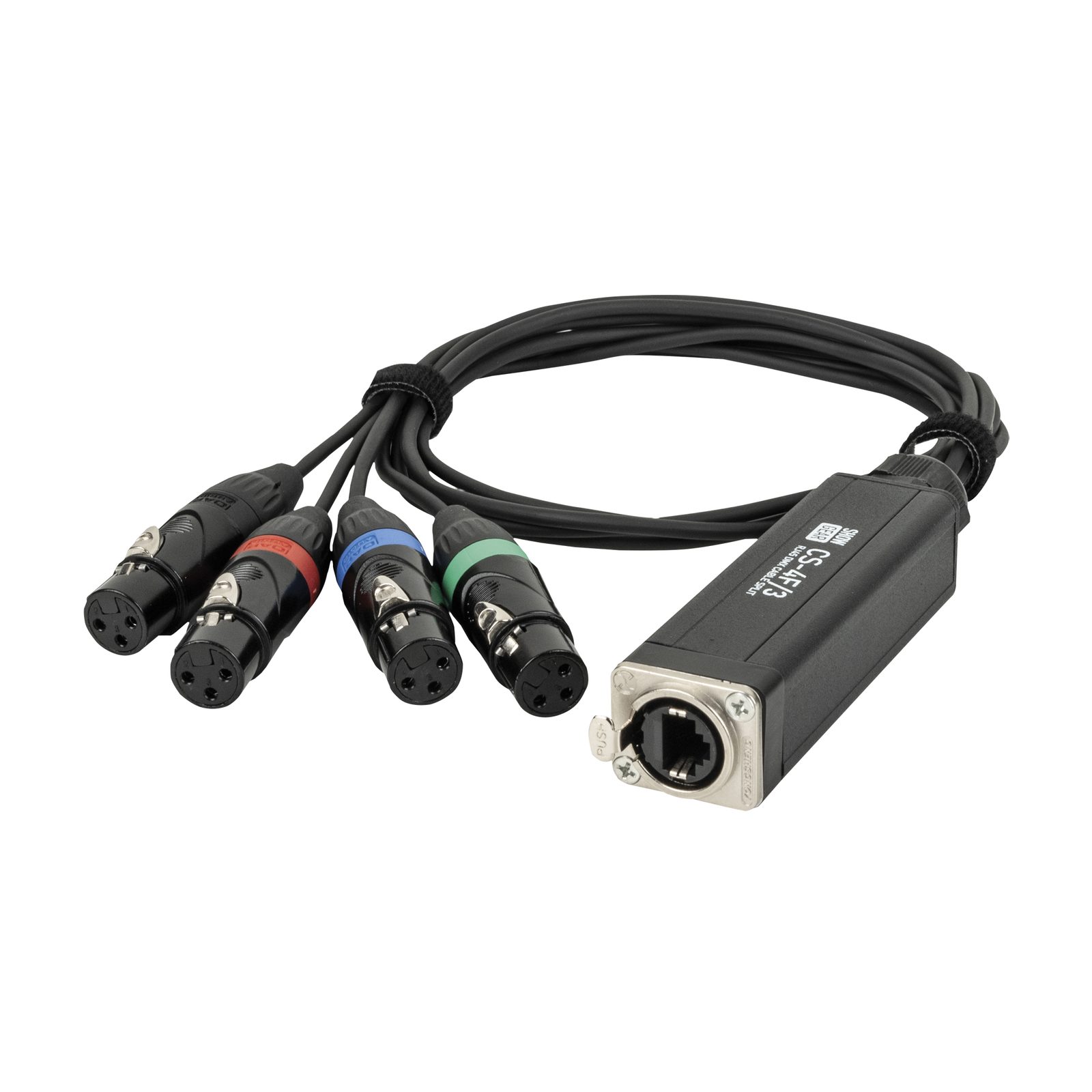 Adattatore DMX shuttle snake 4 canali XLR 3 pin femmina - RJ45 femmina - Showgear CS-4F/3 96001