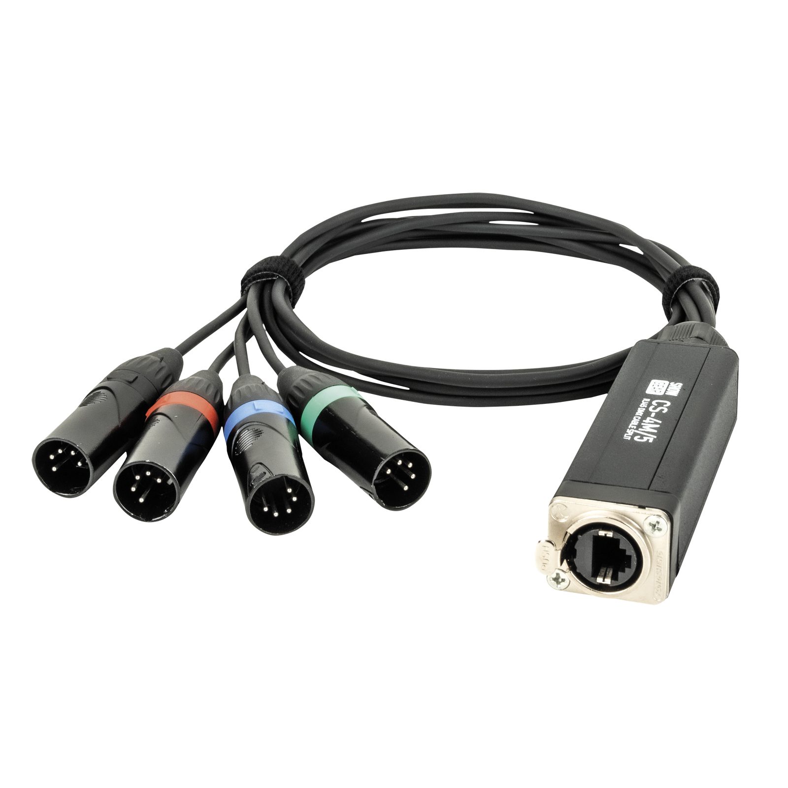 Adattatore DMX shuttle snake 4 canali XLR 5 pin maschio - RJ45 femmina - Showgear CS-4m/5 96010