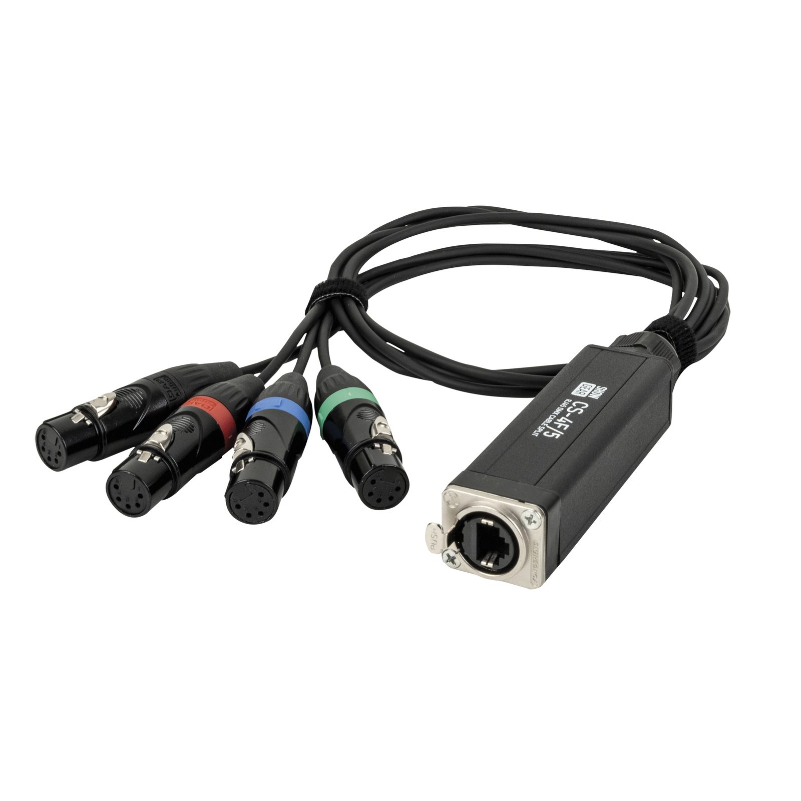 Adattatore DMX shuttle snake 4 canali XLR 5 pin femmina - RJ45 femmina - Showgear CS-4F/5 96011