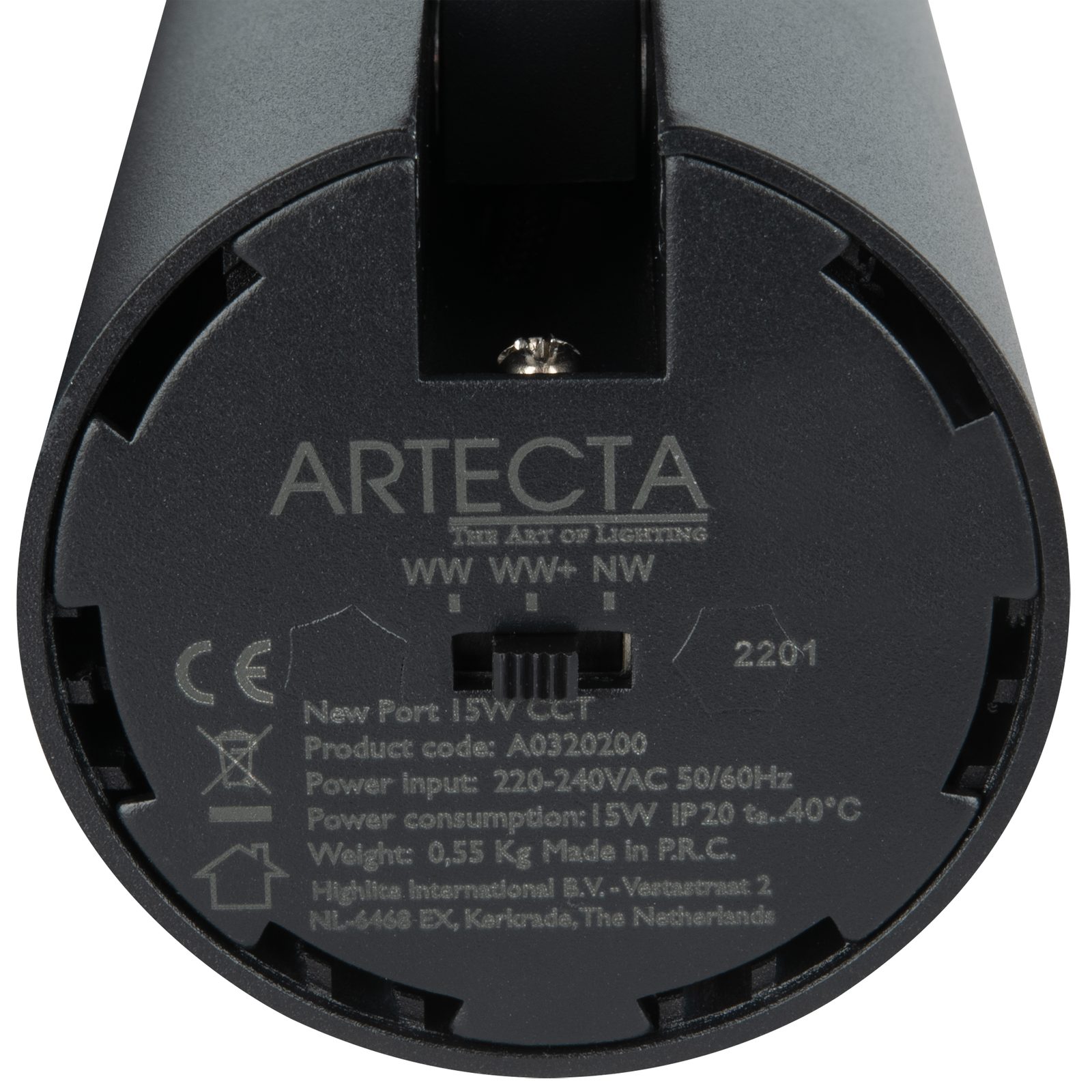 New Port Track Light 15W CCT LED nera - Artecta A0320200
