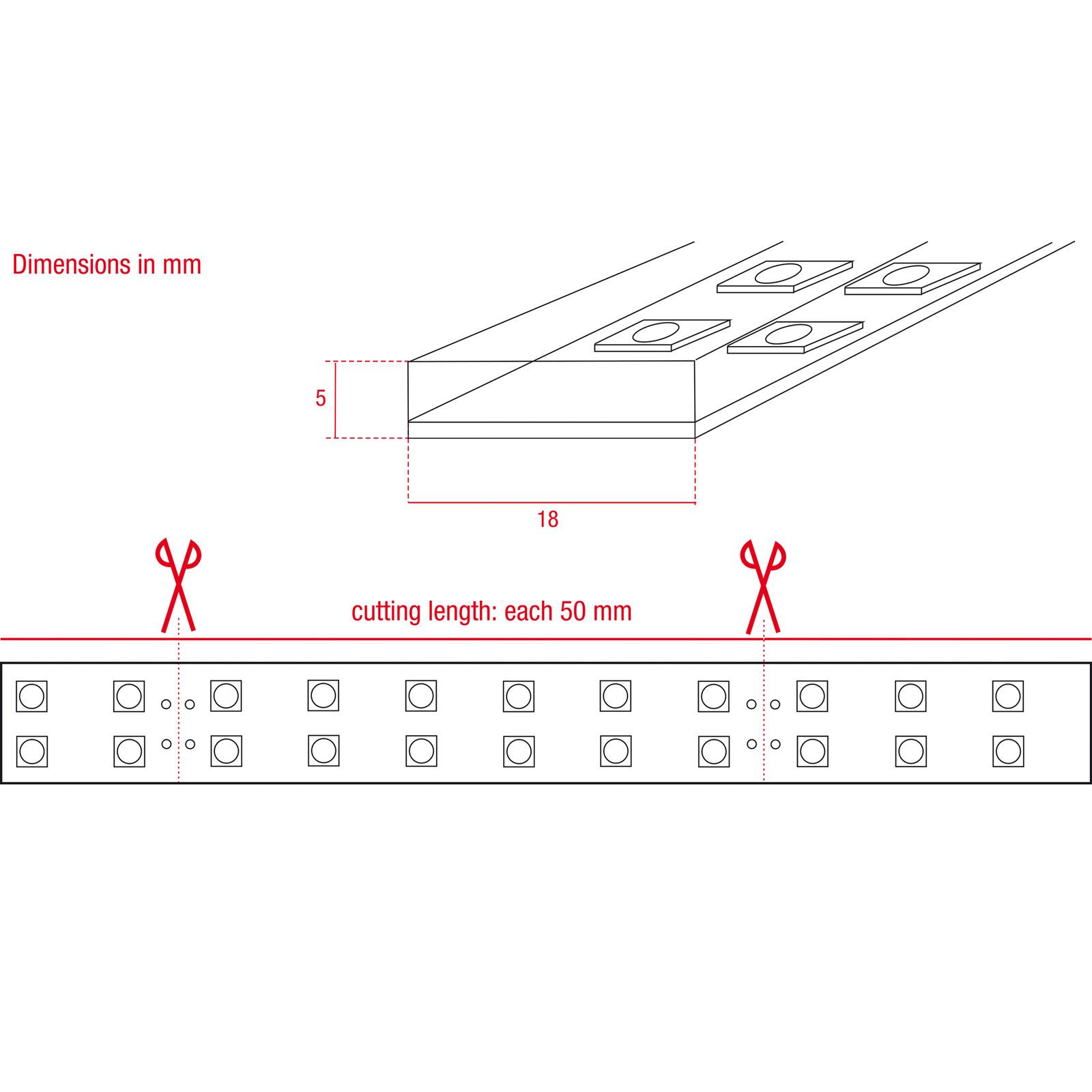 Striscia LED 4000K IP68 5m 96W - Artecta A0856818