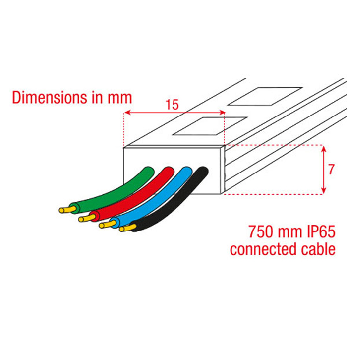 Striscia LED RGB IP65 1m Profilo Alluminio - Artecta A0866704