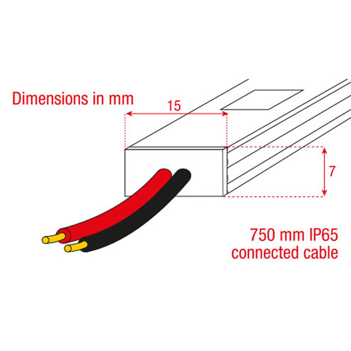 Striscia LED 6000K IP65 1m Profilo Alluminio - Artecta A0866706