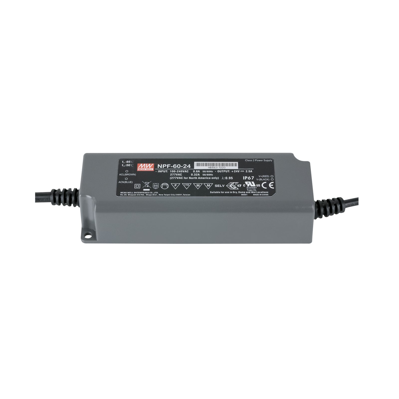Driver LED 60W 24V DC IP67 - Meanwell A9900364
