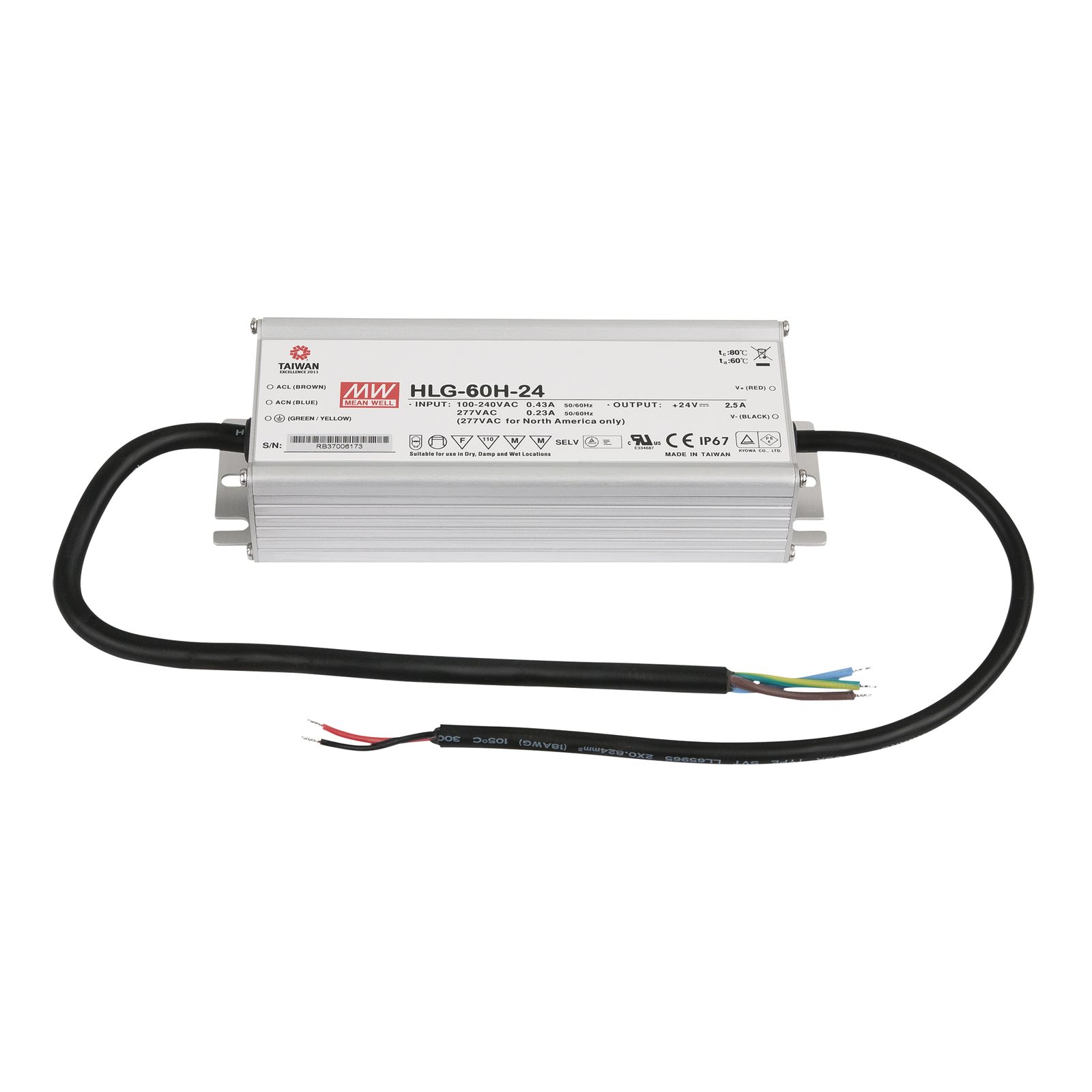 Alimentatore LED dimmerabile 60W 24V DC IP67 - Meanwell A9900381