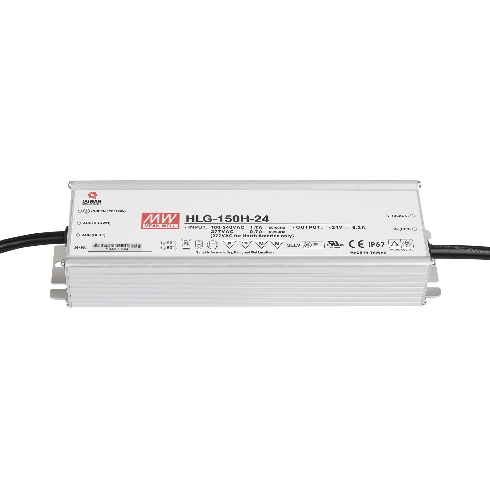 Alimentatore LED dimmerabile 150W 24V DC IP67 - Meanwell A9900383