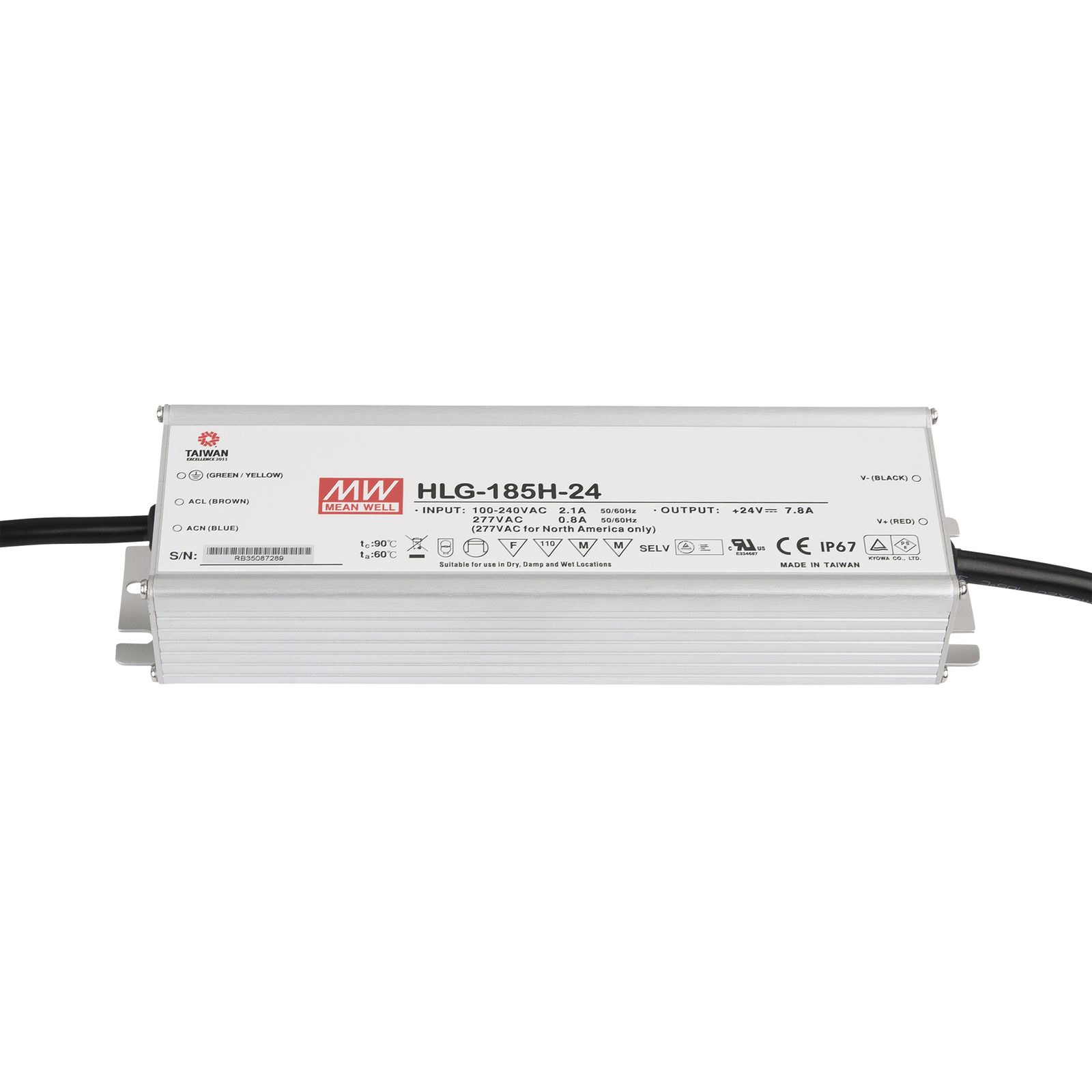 Alimentatore LED dimmerabile 185W 24V DC IP67 - Meanwell A9900384