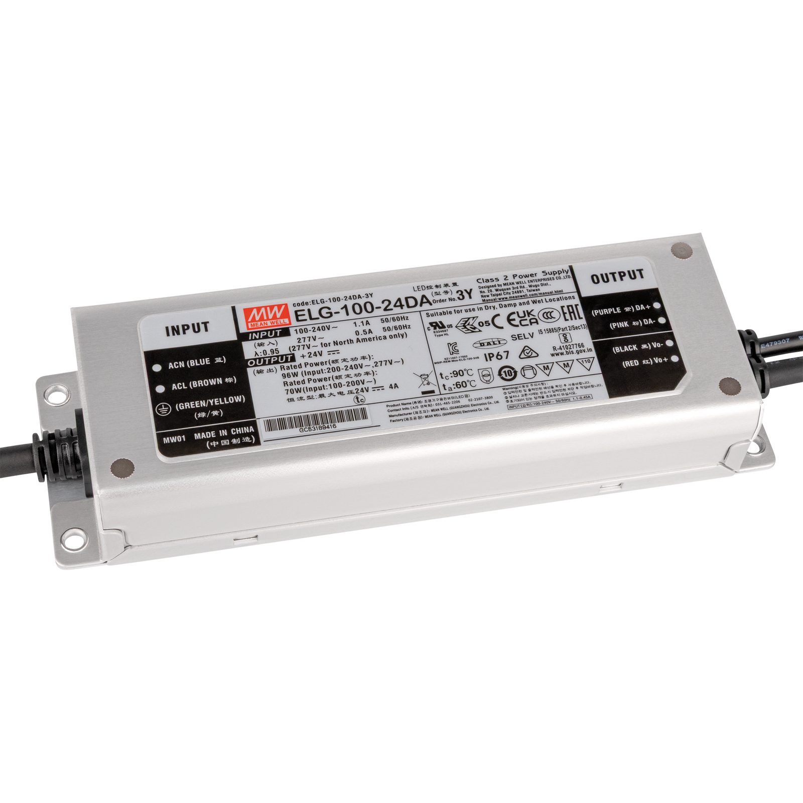 Alimentatore LED 100W 24V DC - Meanwell A9900682