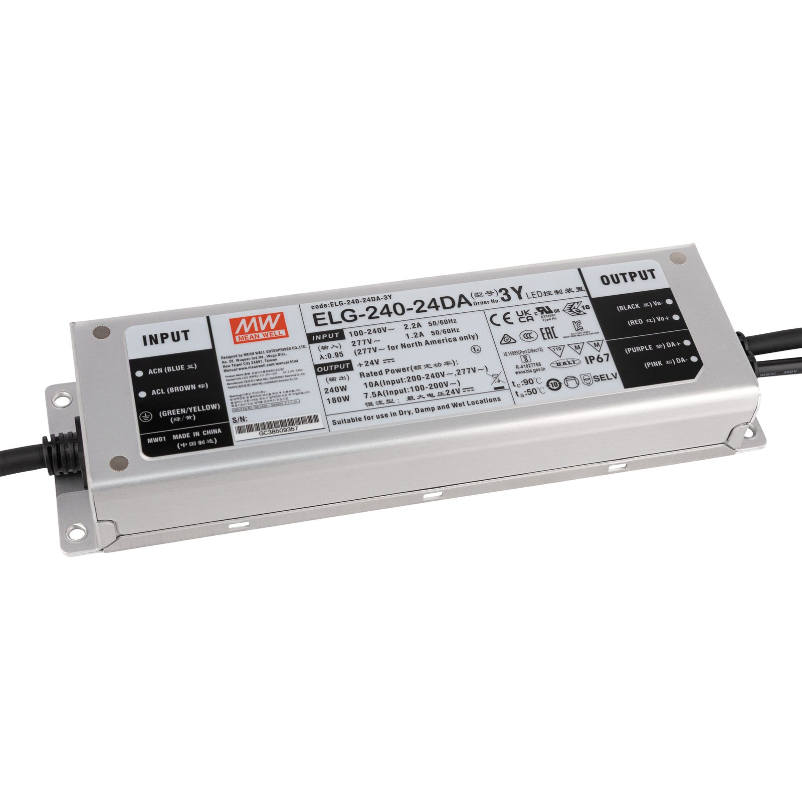 Alimentatore LED 240W 24V DC - Meanwell A9900684