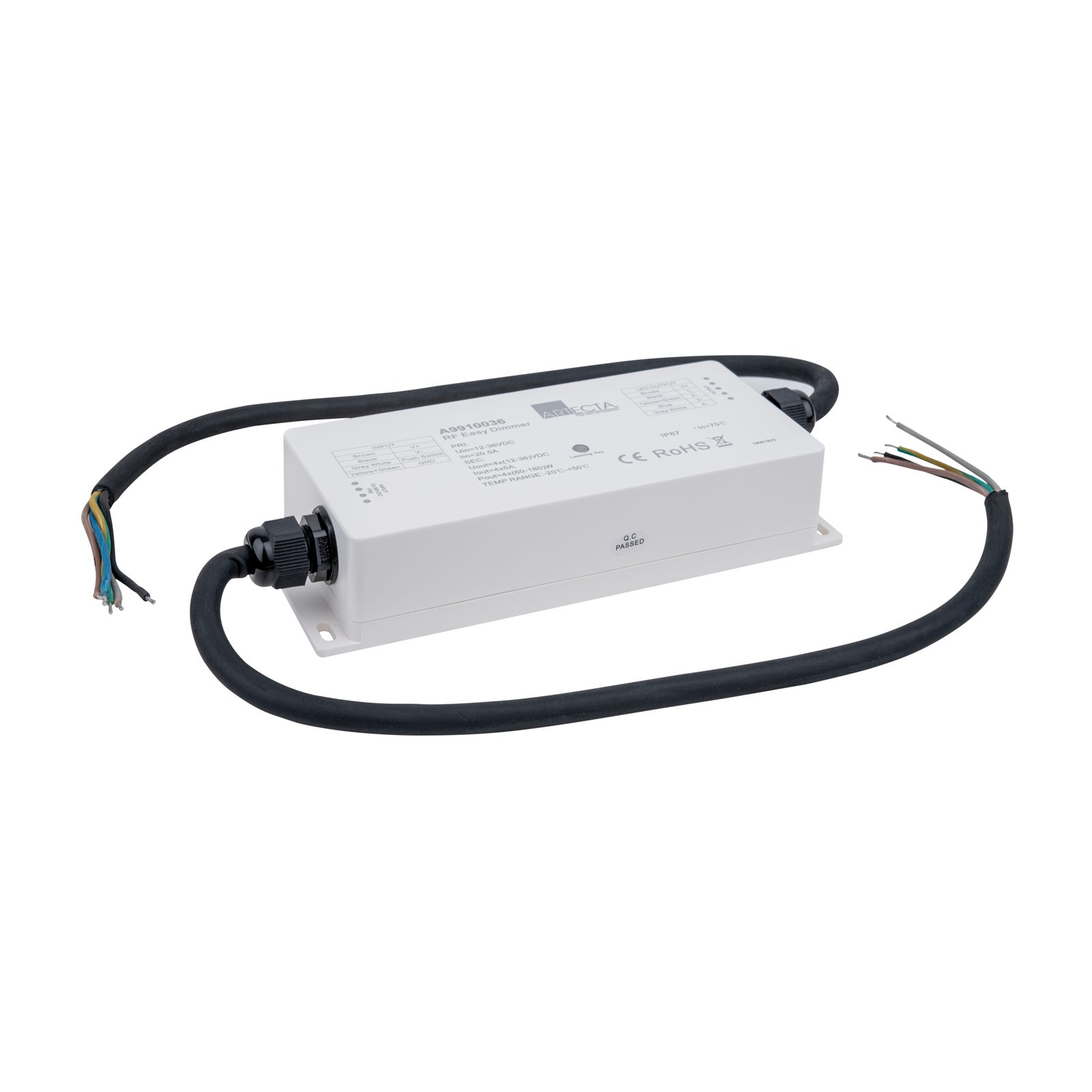 Ricevitore RF LED 4 canali IP66 Push-dim 5A Grigio - Artecta A9910036