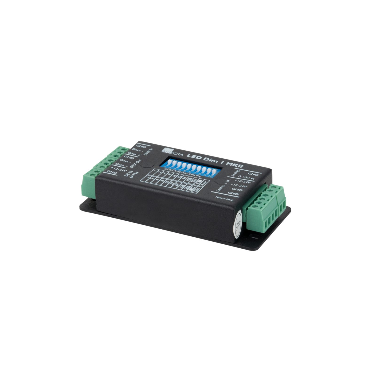 Dimmer LED 1 canale DMX 4A 12-24V IP20 Nero - Artecta A9915041