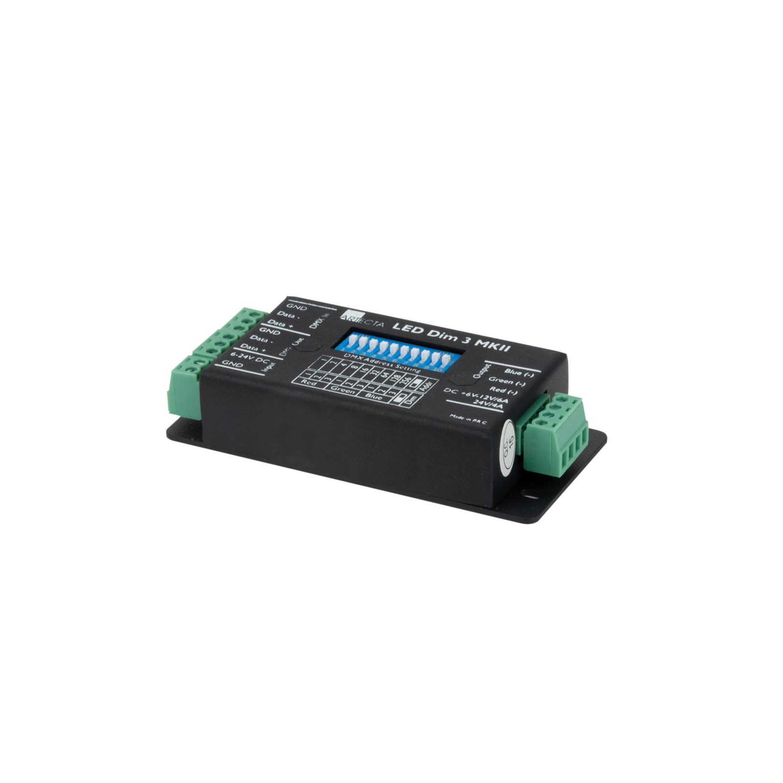 Dimmer LED 3 canali DMX 4A 12-24V IP20 Nero - Artecta A9915042