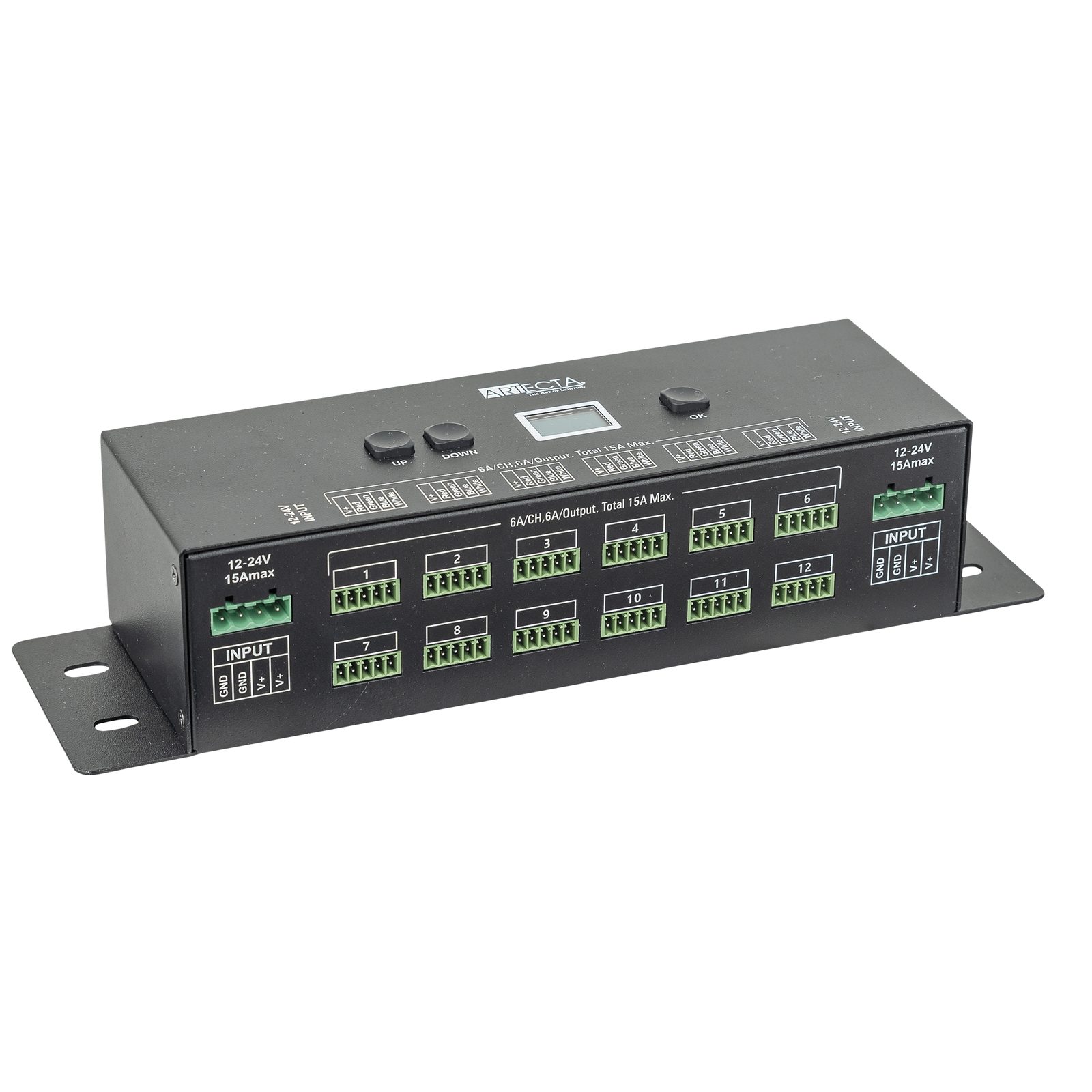 Dimmer LED 12 canali DMX 15A RGB/RGBW OLED - Artecta A9915045