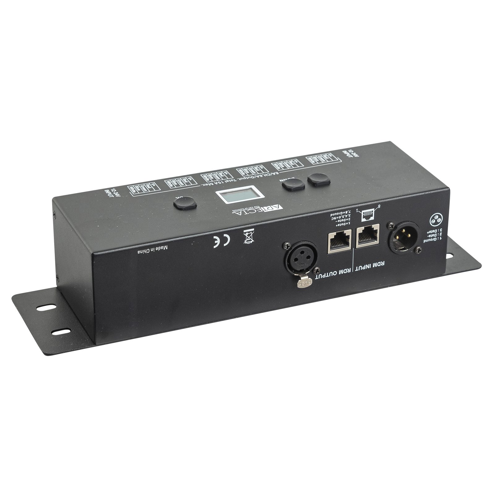 Dimmer LED 12 canali DMX 15A RGB/RGBW OLED - Artecta A9915045