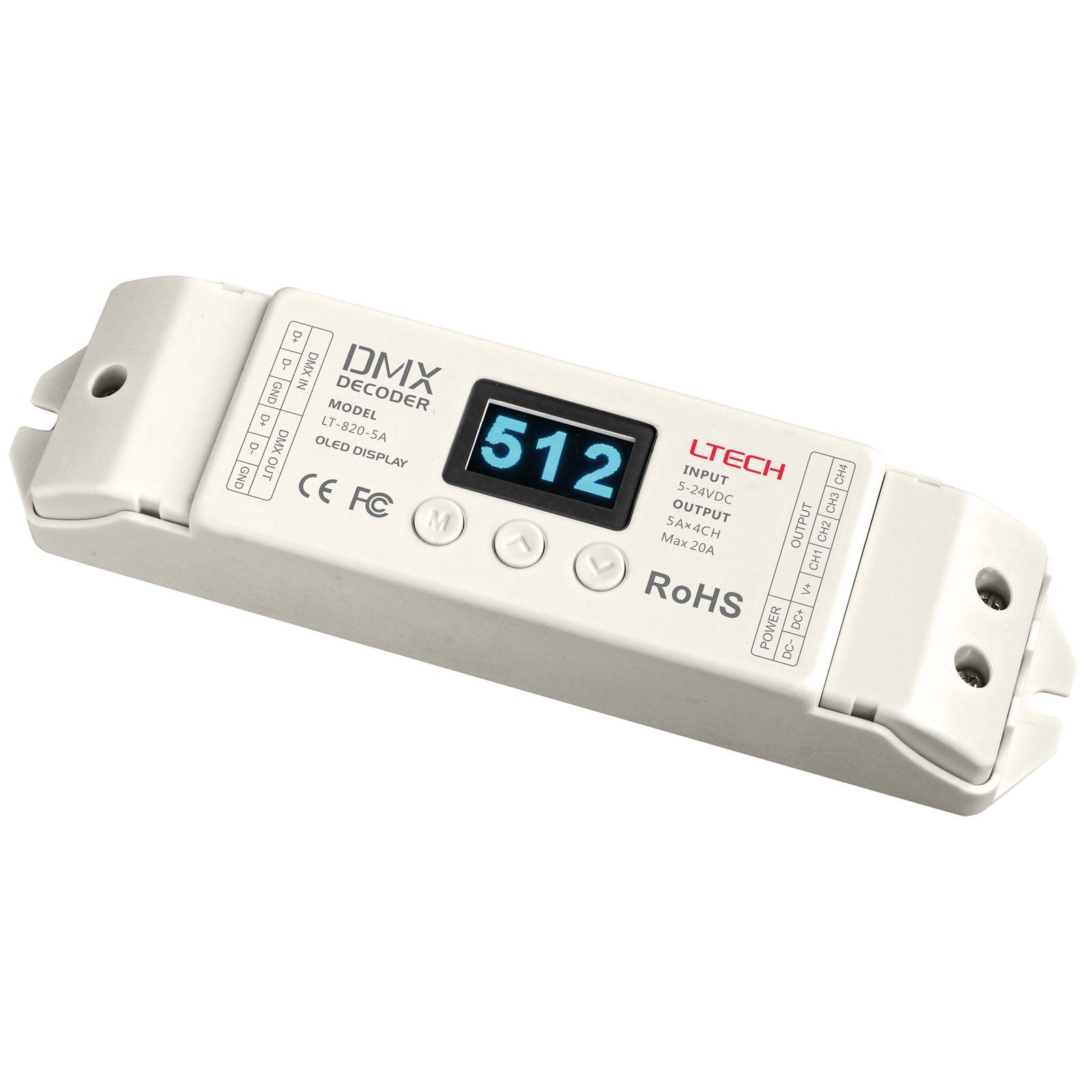 Driver LED DMX 4 canali 5A - LTECH A9915301
