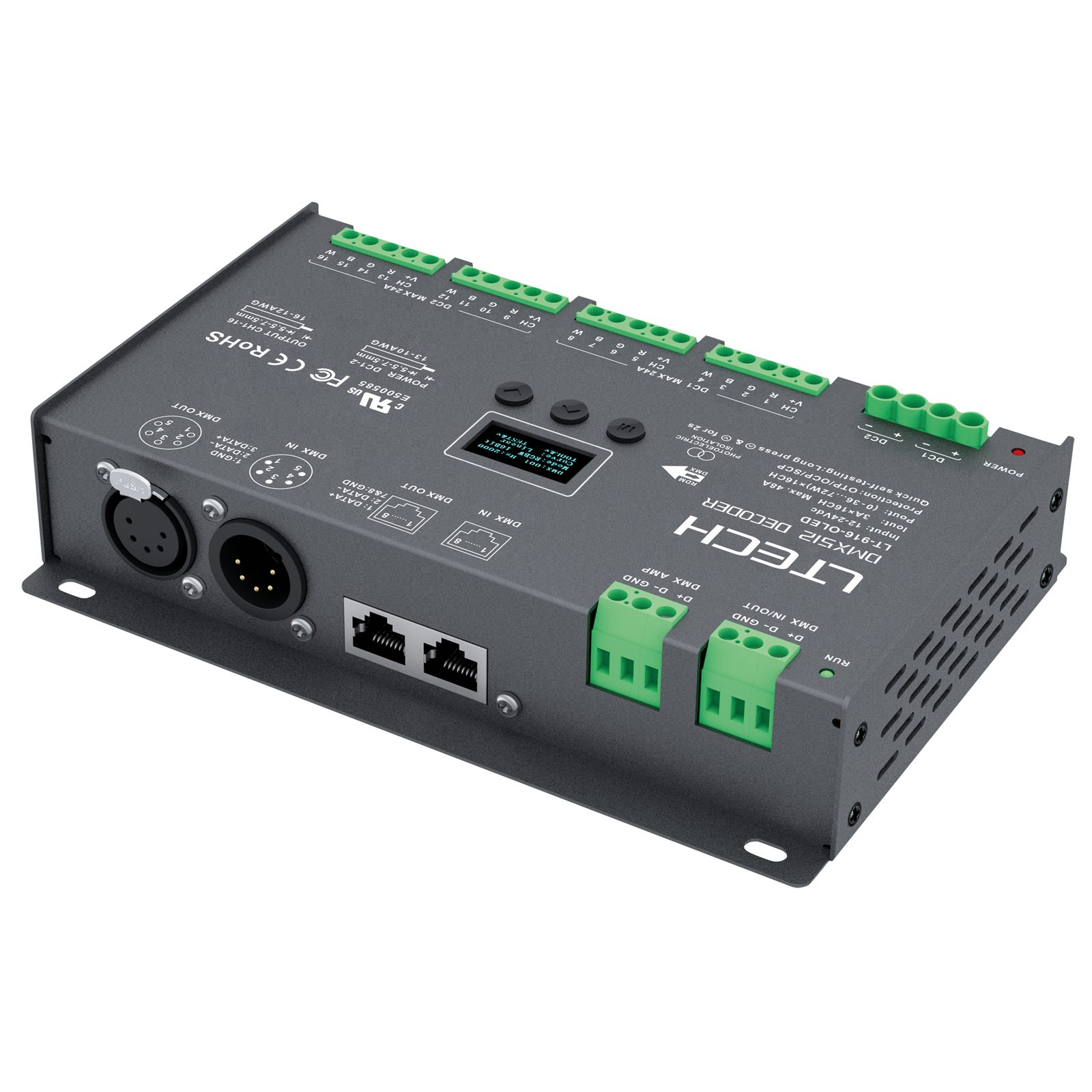 Driver LED DMX/RDM 16 canali 3A - LTECH A9915302