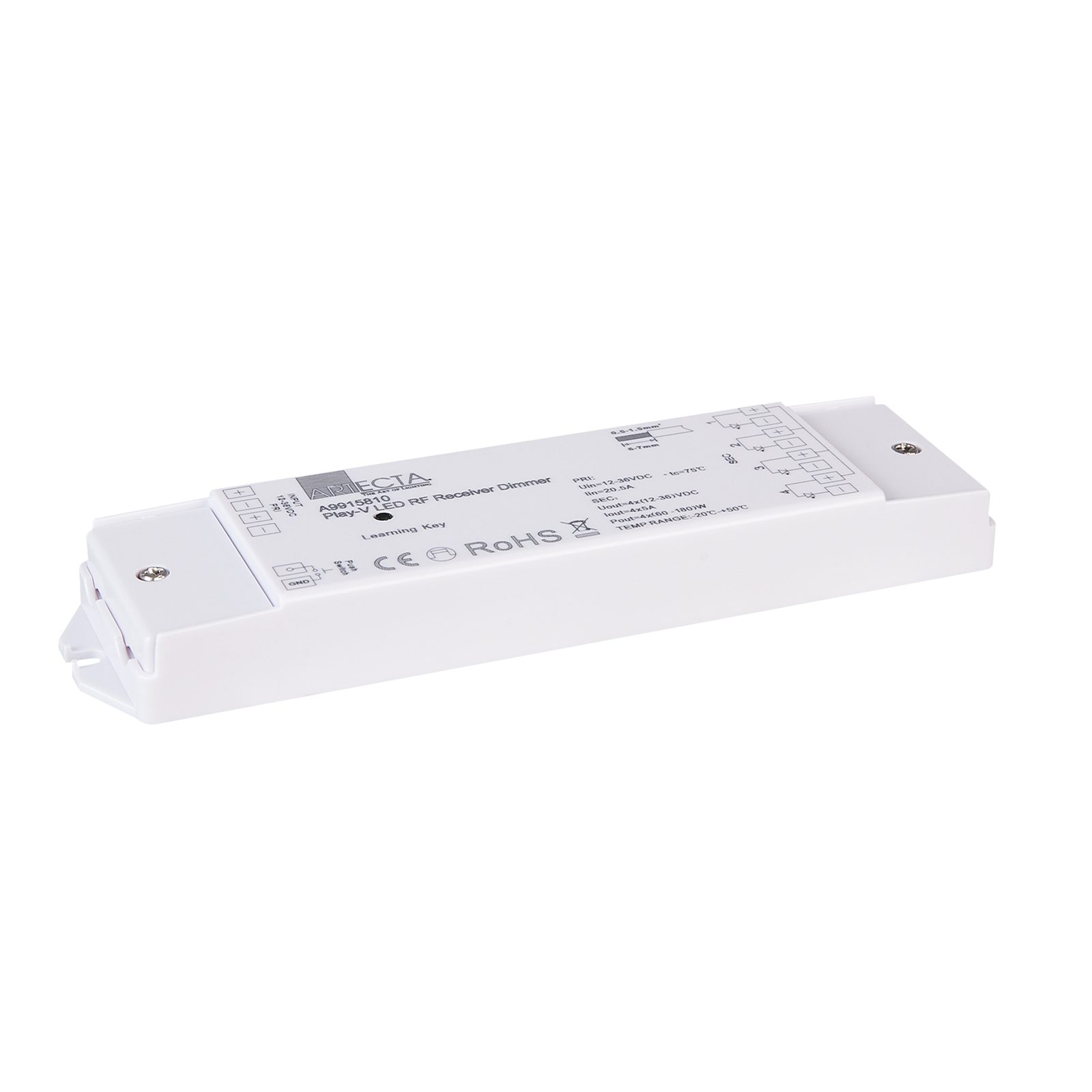 Ricevitore LED RF 4 zone Play-V per strisce singolo colore - Artecta A9915810