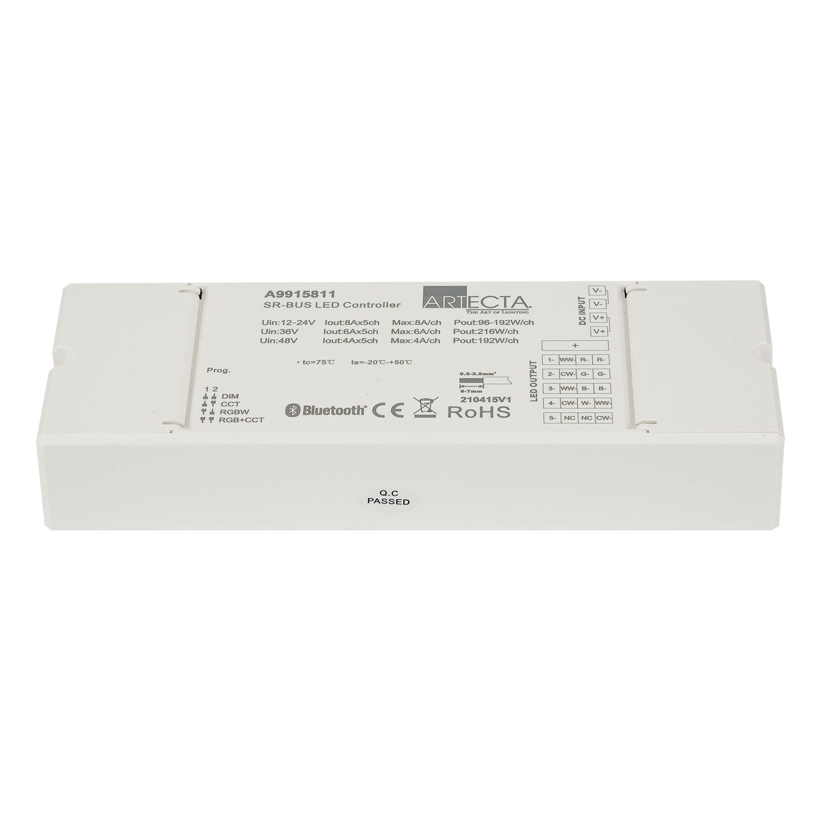 Controller LED RGB(W) 5 canali BT/RF All-in-one - Artecta A9915811