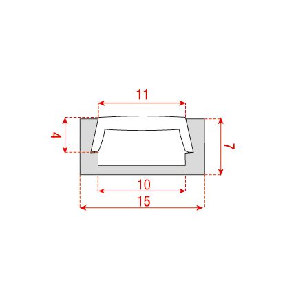 Profilo LED alluminio Profile 15 Surface 2m 7x15mm - Artecta A9930030