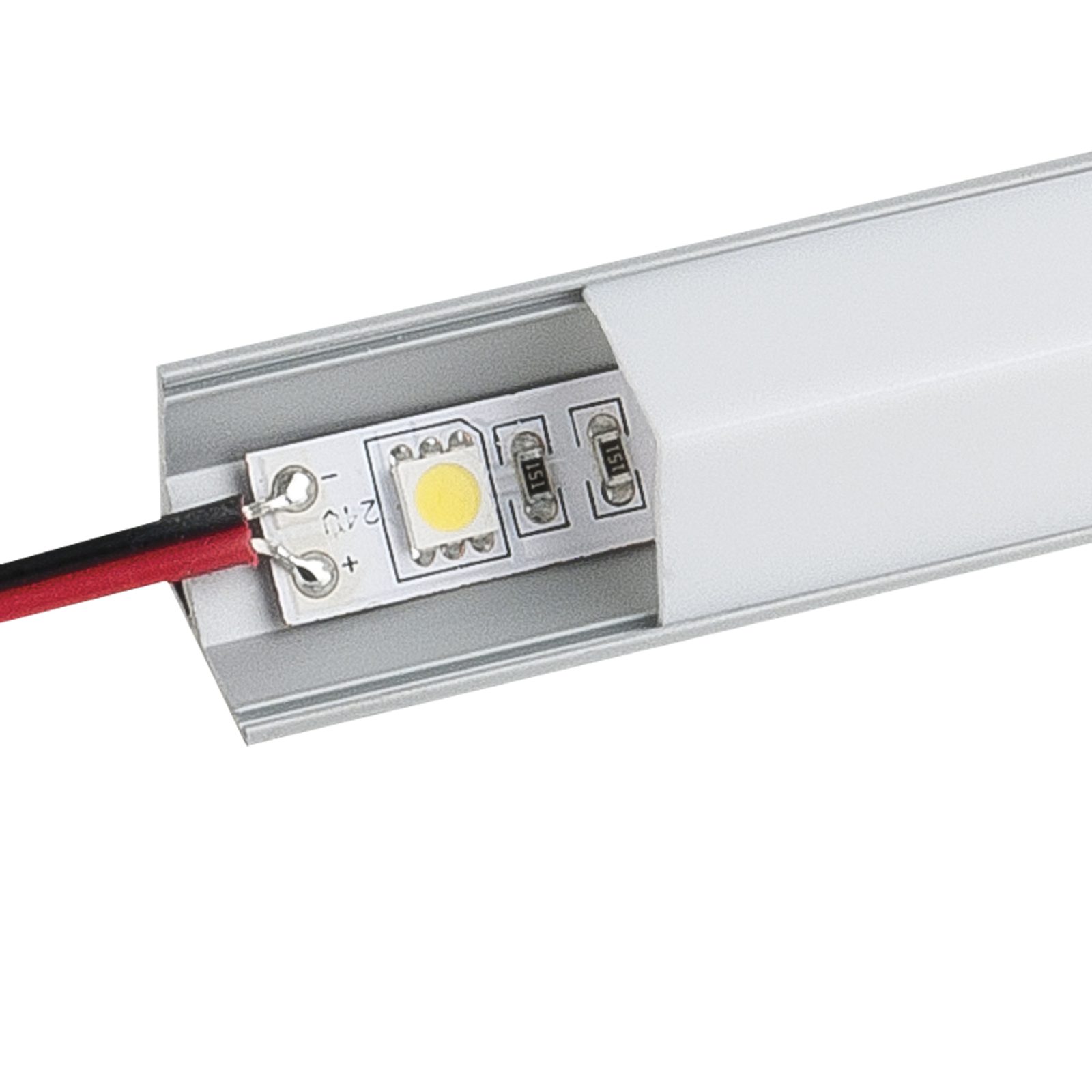 Profilo LED angolare Profile Pro 5 Coperchio Quadrato Argento 2m - Artecta A9930305