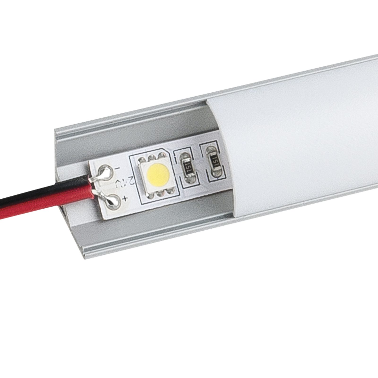 Profilo LED angolare Profile Pro 6 Coperchio Rotondo Argento 2m - Artecta A9930306