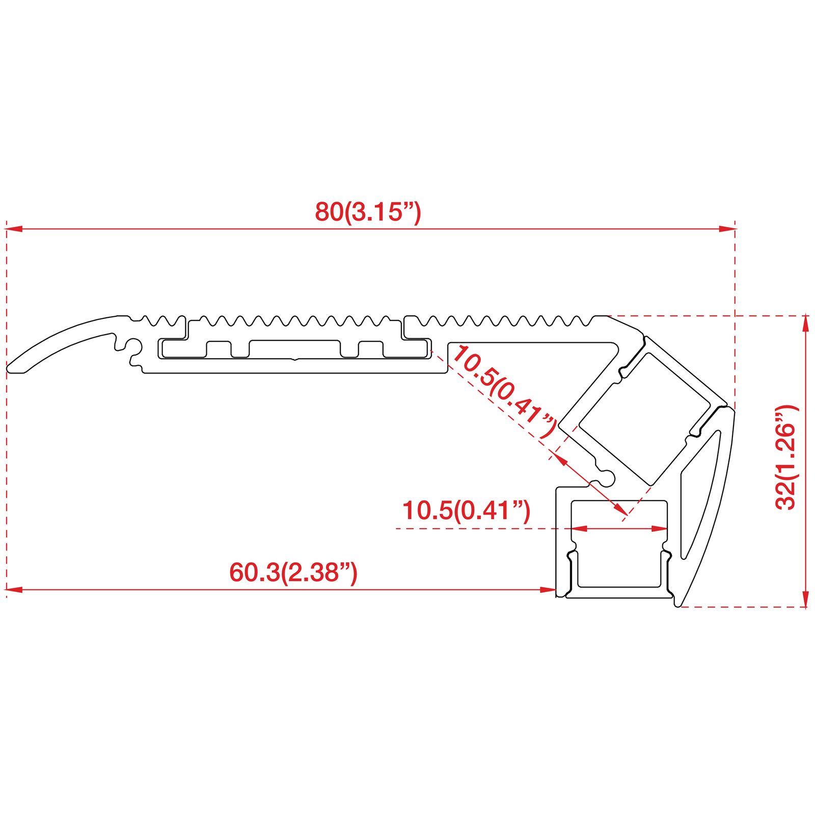 Profilo LED Profile Pro Stair 2m Black - Artecta A9930414
