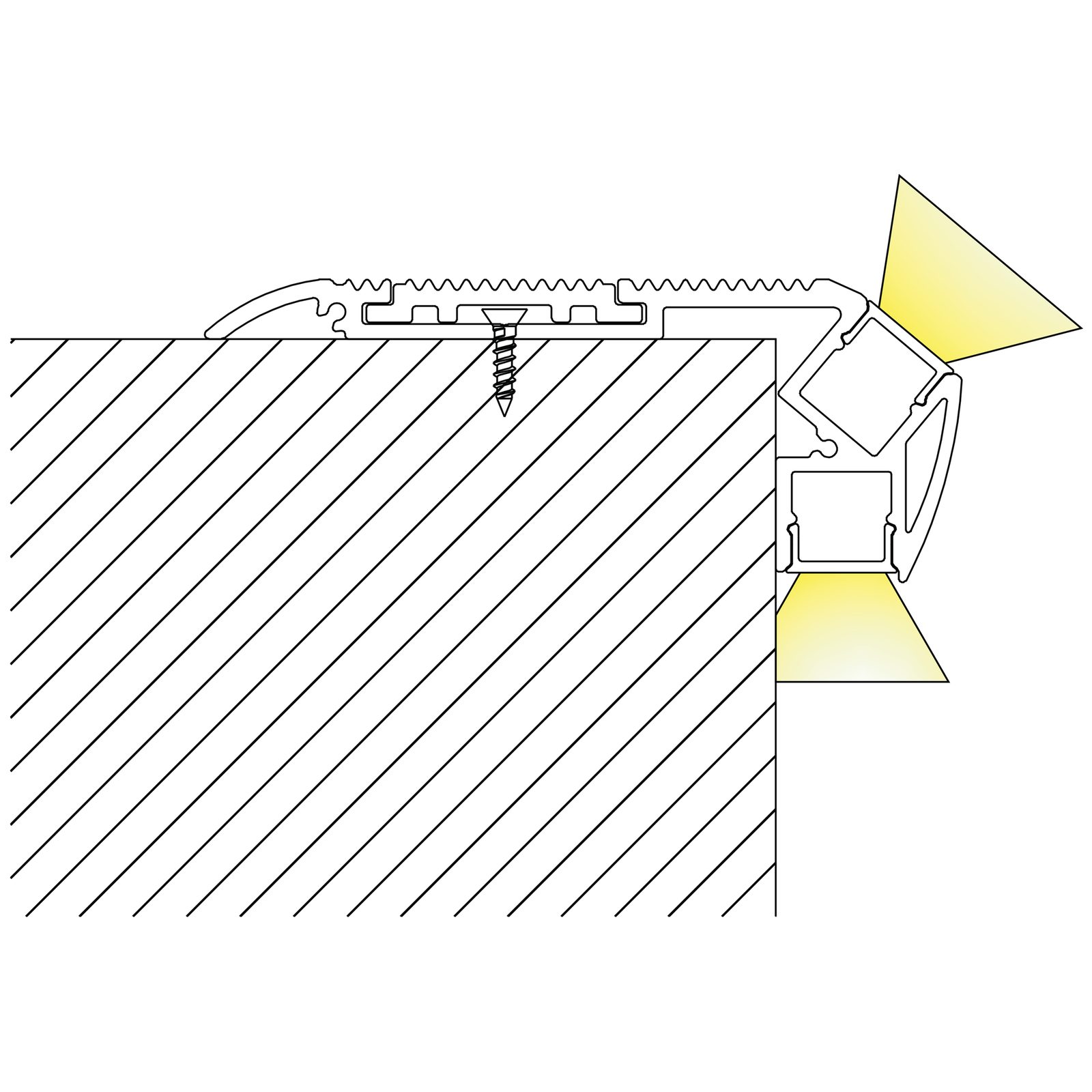 Profilo LED Profile Pro Stair 2m Black - Artecta A9930414
