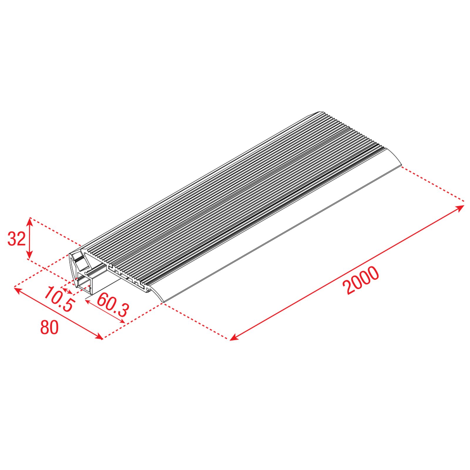 Profilo LED Profile Pro Stair 2m Black - Artecta A9930414